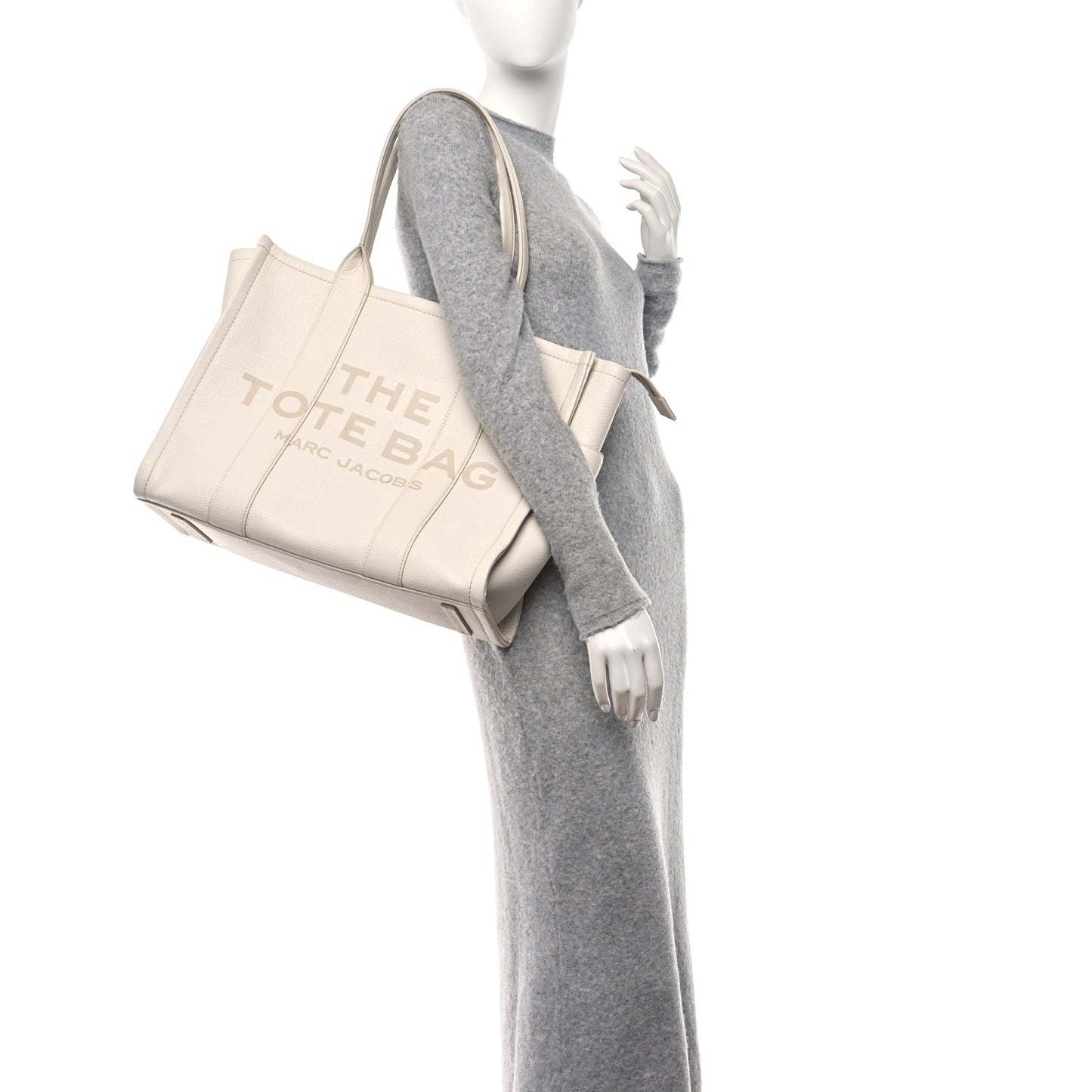 Grained Calfskin Large The Tote Bag Cotton