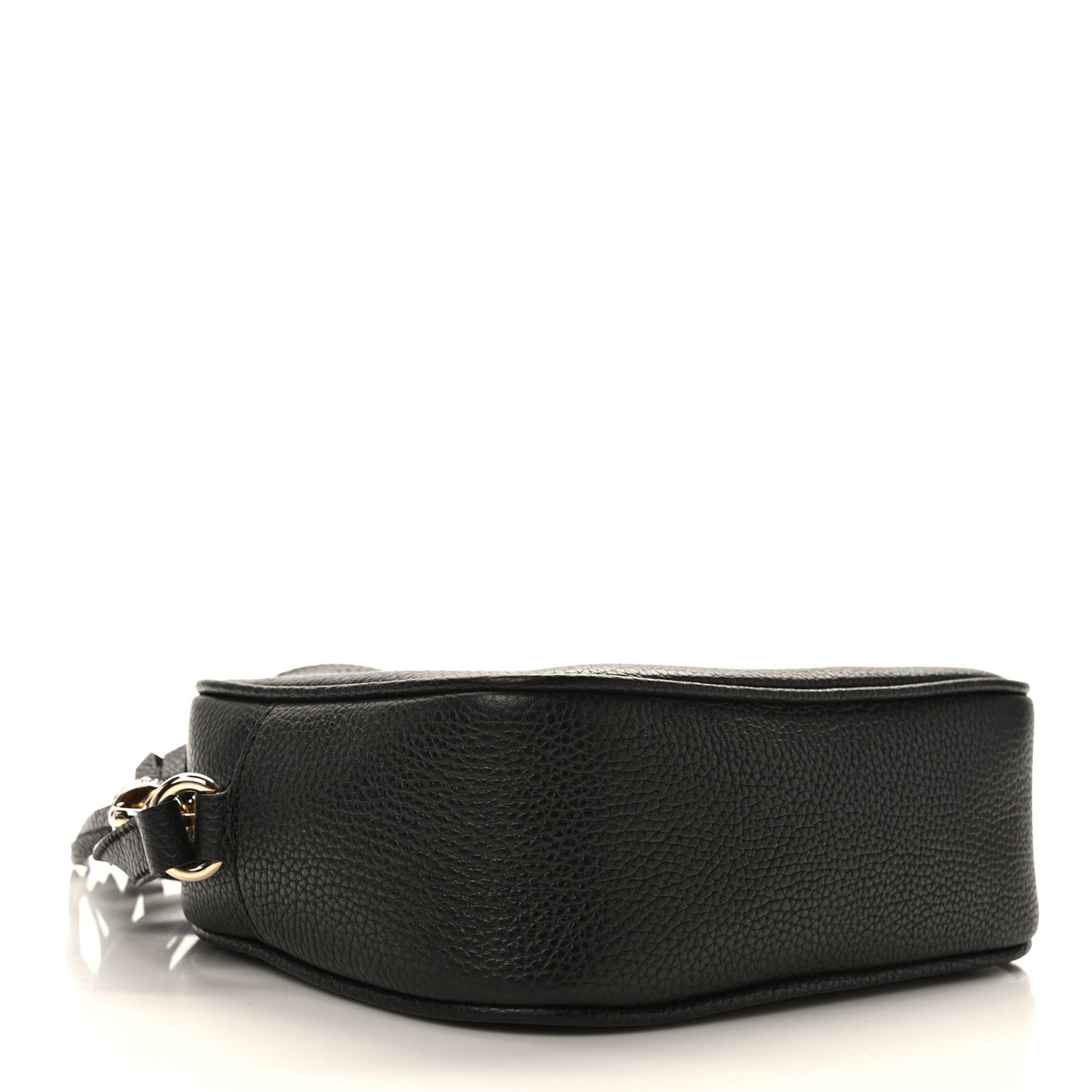 Pebbled Calfskin Small Soho Disco Bag Black