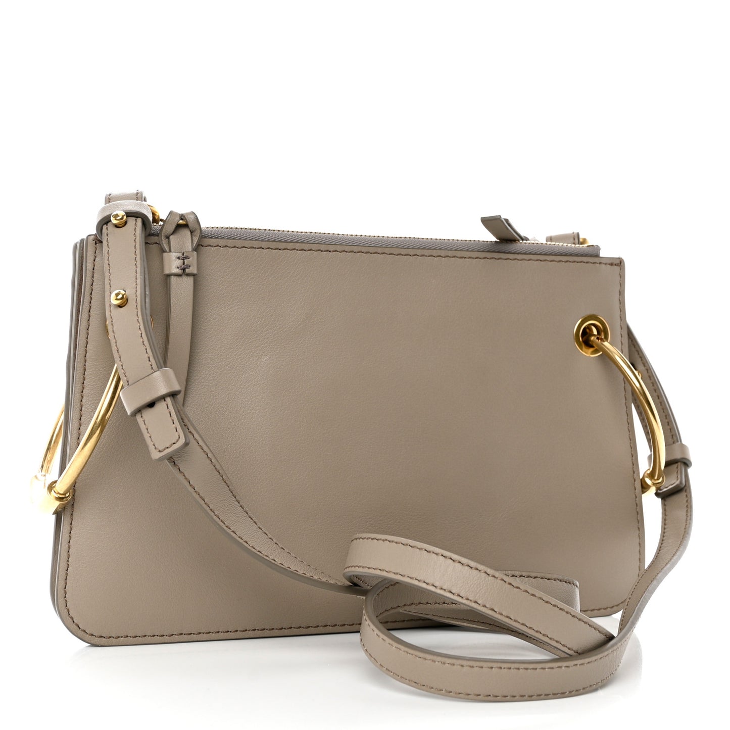 Calfskin Suede Mini Roy Bag Motty Grey