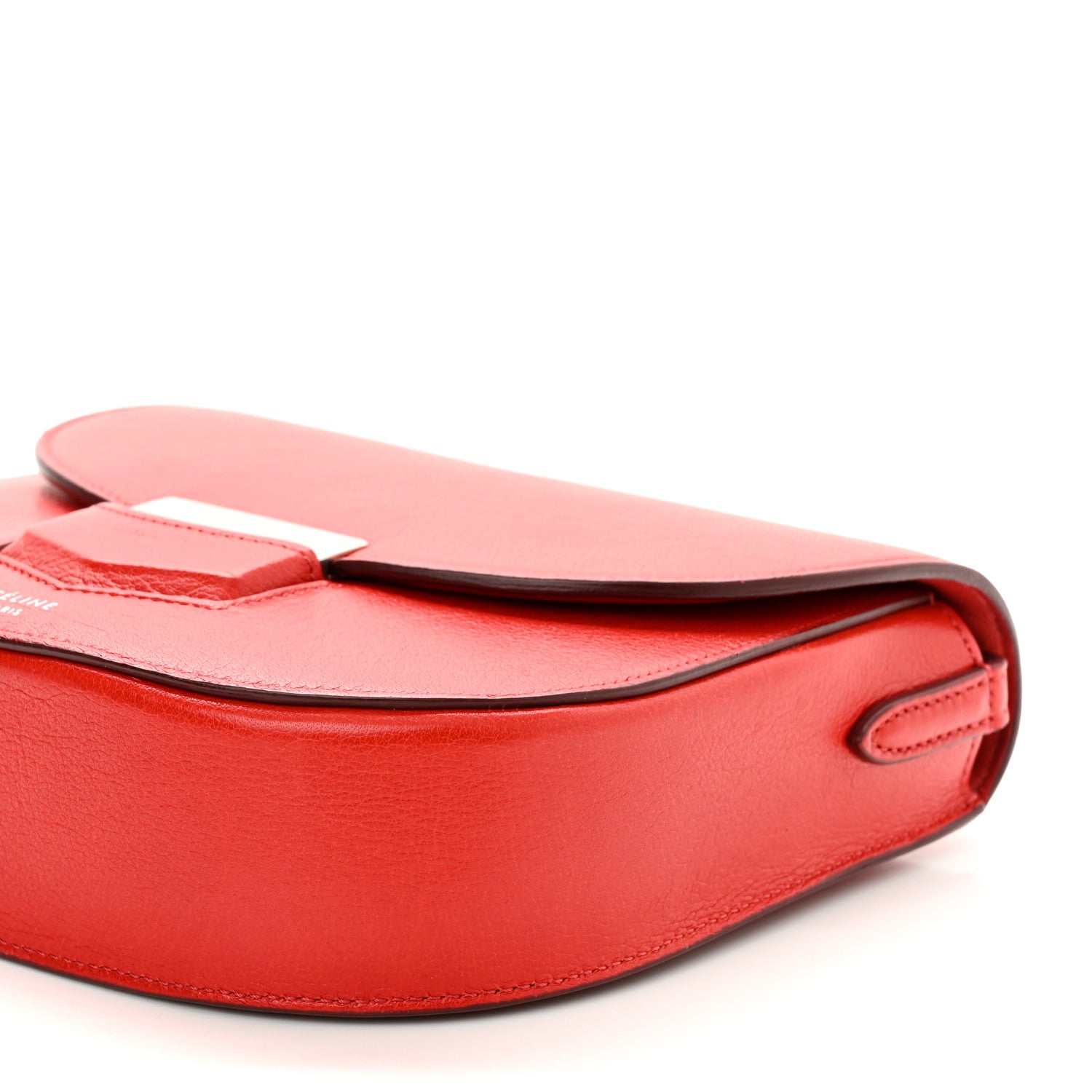 Celine Grained Calfskin Small Trotteur Coquelicot 9 of 12