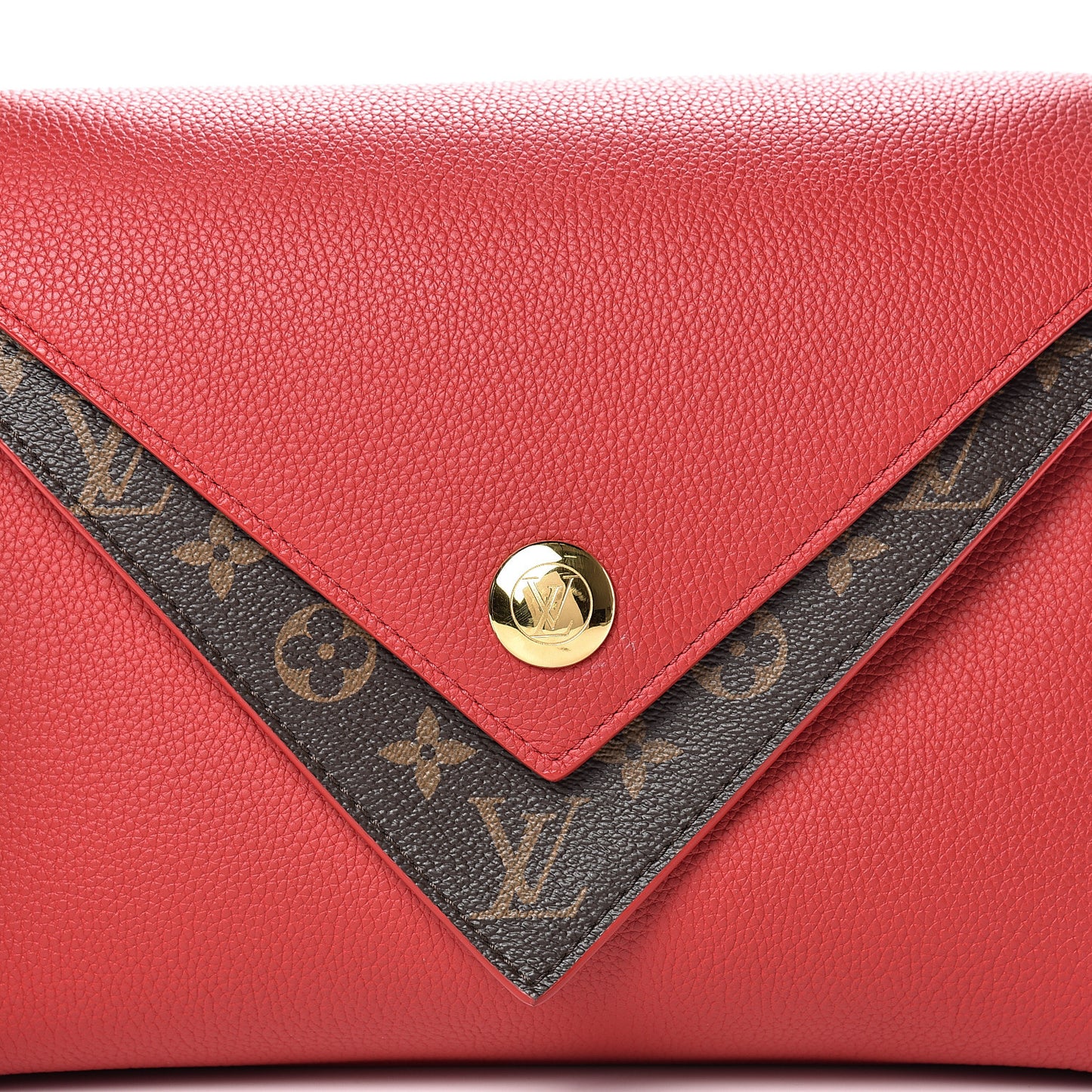 Grained Calfskin Monogram Double V Rubis