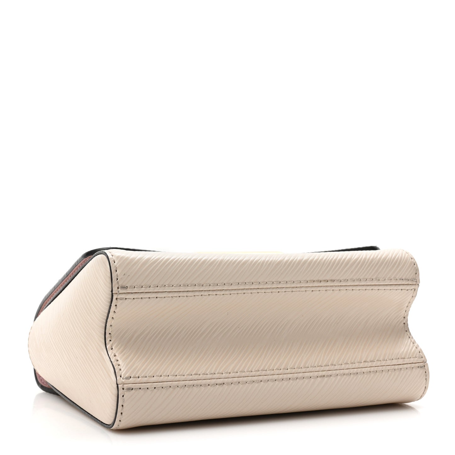 Epi Twist Bi-Color Chain Shoulder Bag PM Quartz White