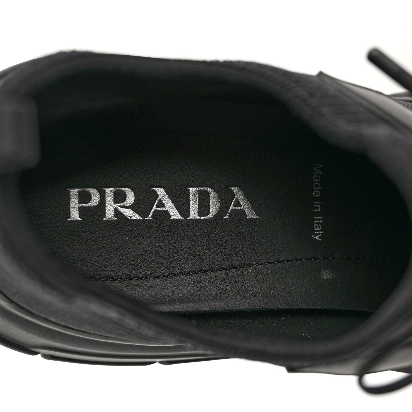 Knit Fabric Logo Mens Running Sneakers 8 Black