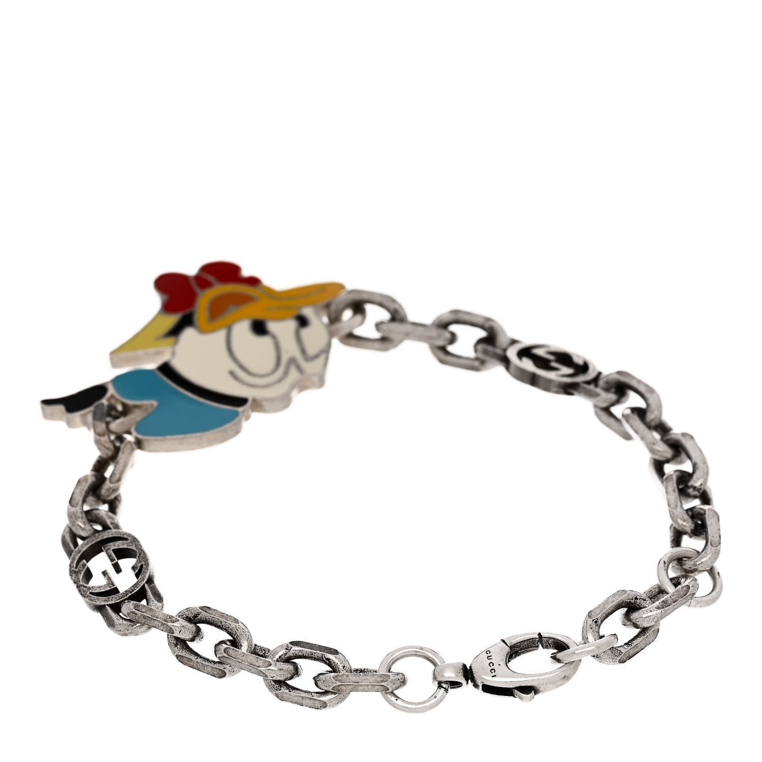 Gucci X DISNEY Sterling Silver Enamel Donald Duck Bracelet 2 of 4