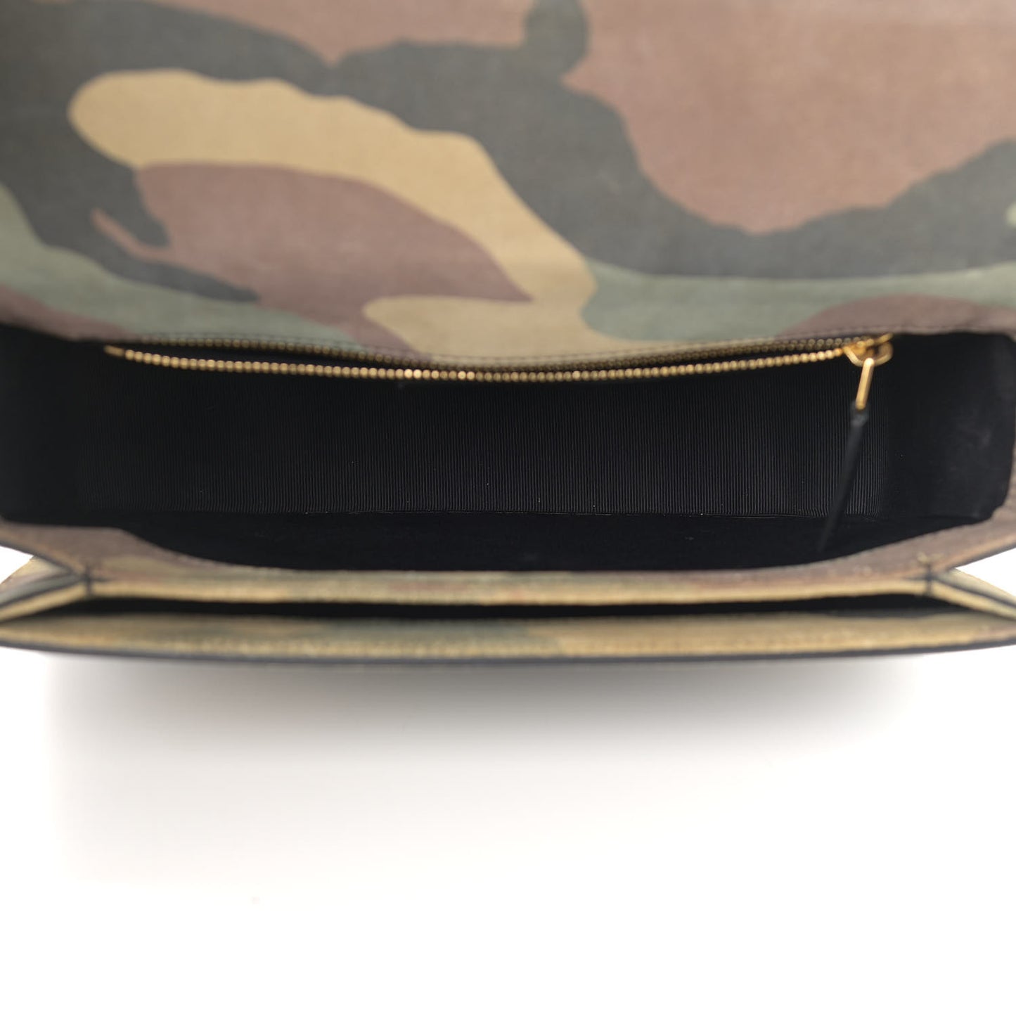 Suede Monogram University Camouflage Shoulder Bag Green