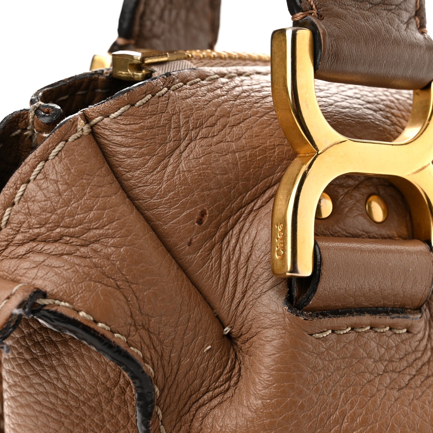 Calfskin Medium Marcie Satchel Light Tan