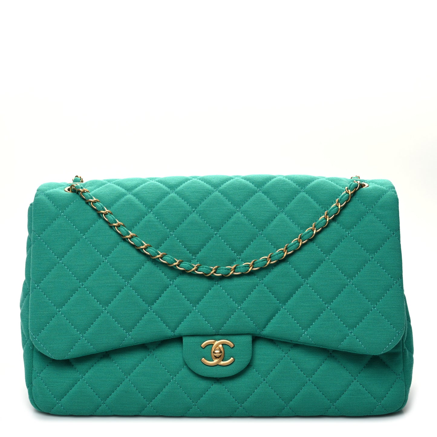 Jersey Quilted XL Jumbo Flap Green