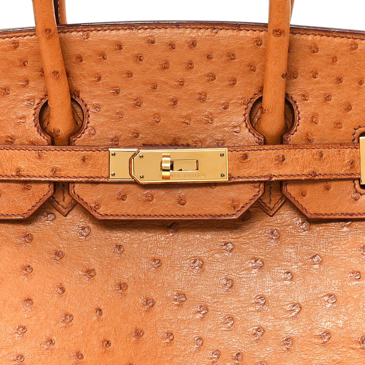 Ostrich Birkin 35 Cognac
