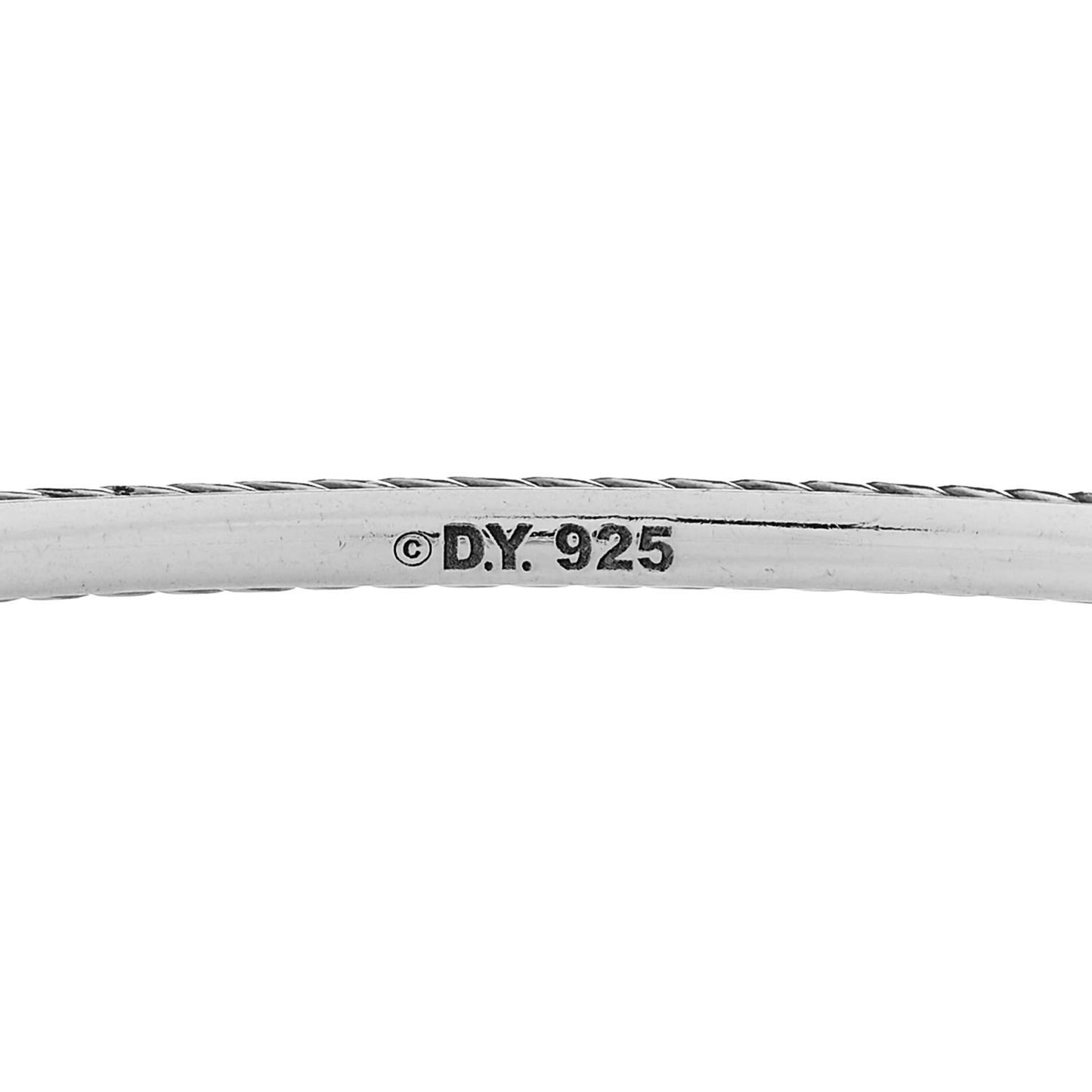 Sterling Silver Black Diamond 3mm Square Cable Wire Bangle