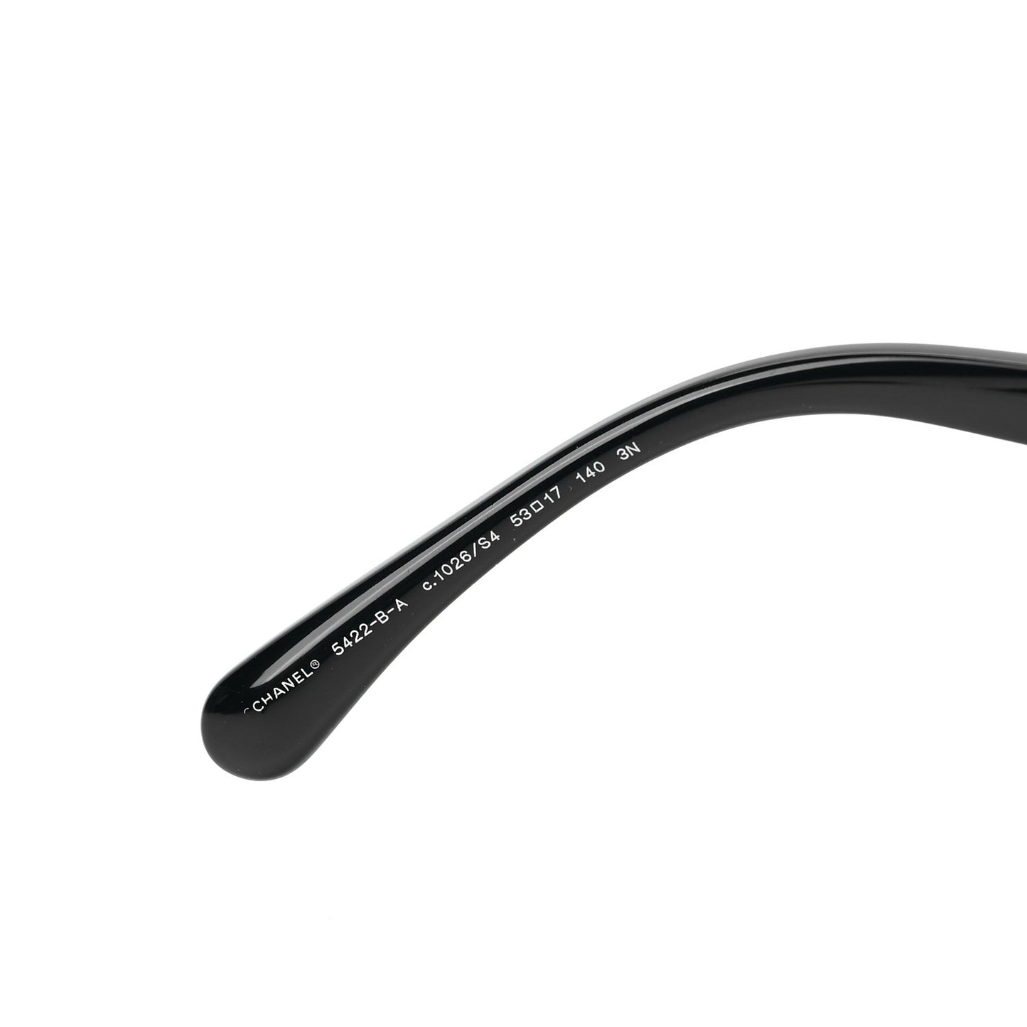 Acetate Strass Square Sunglasses 5422-B-A Black White