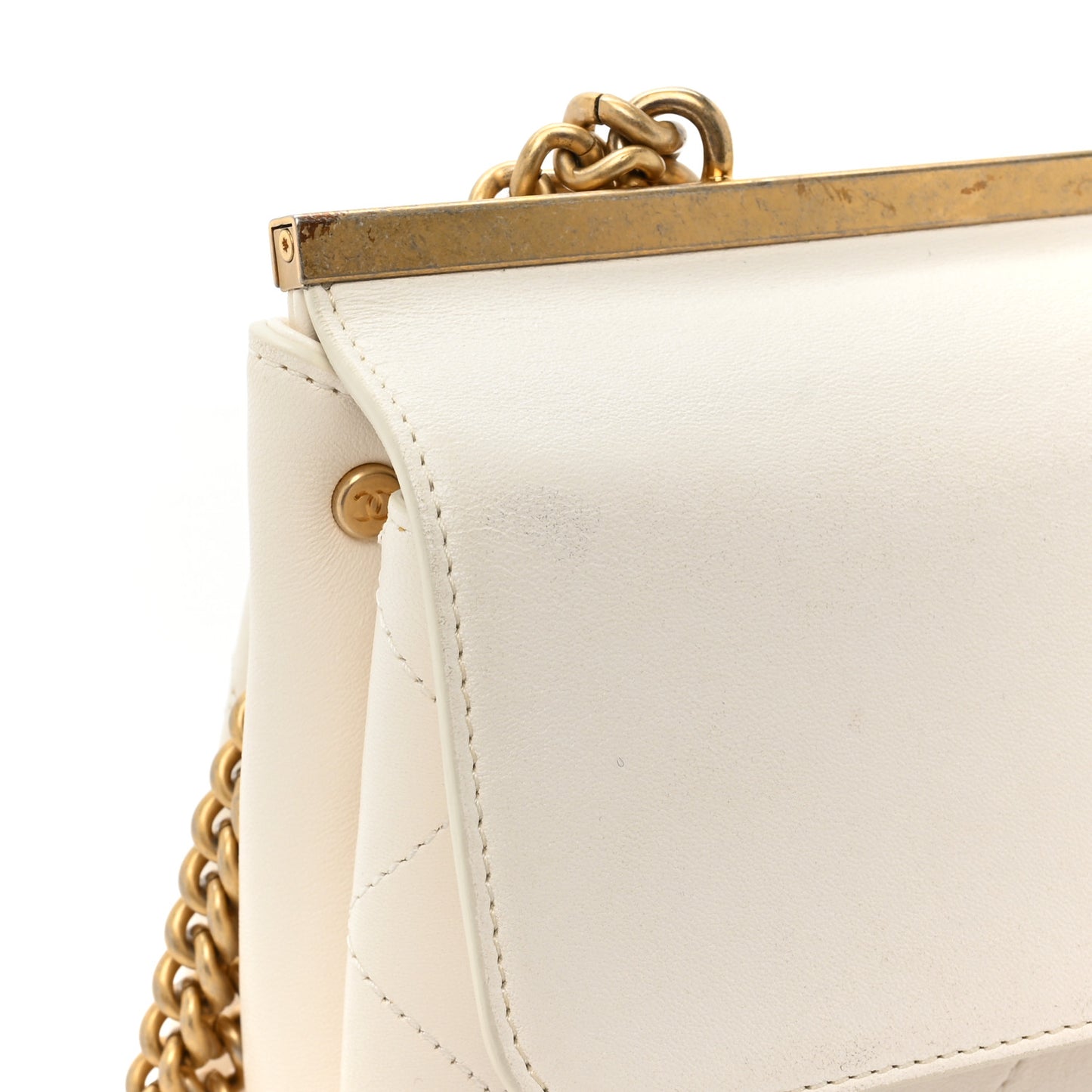 Lambskin Stitched Coco Luxe Small Flap Beige