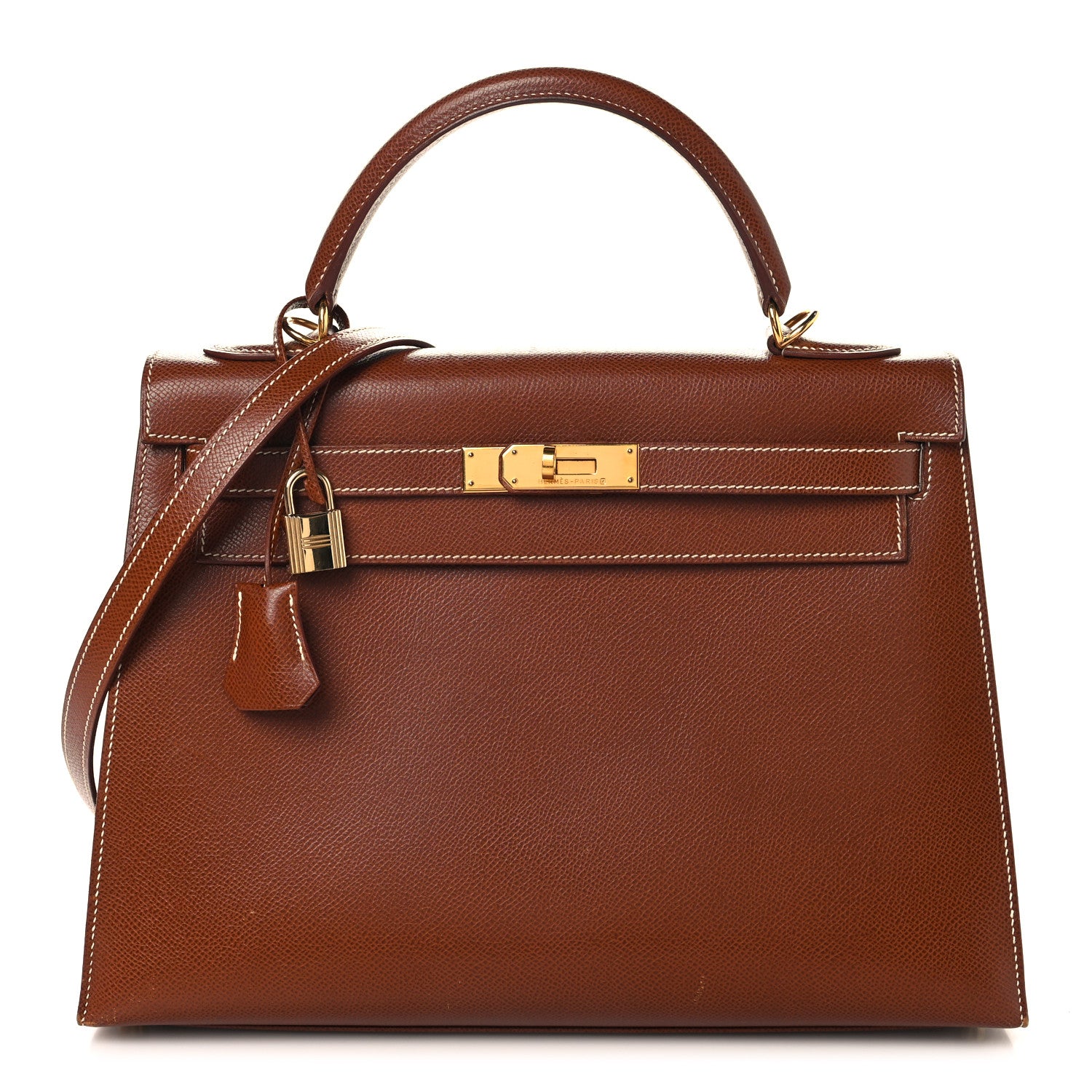 Hermes Veau Grain Lisse Kelly Sellier 32 Noisette 1887941