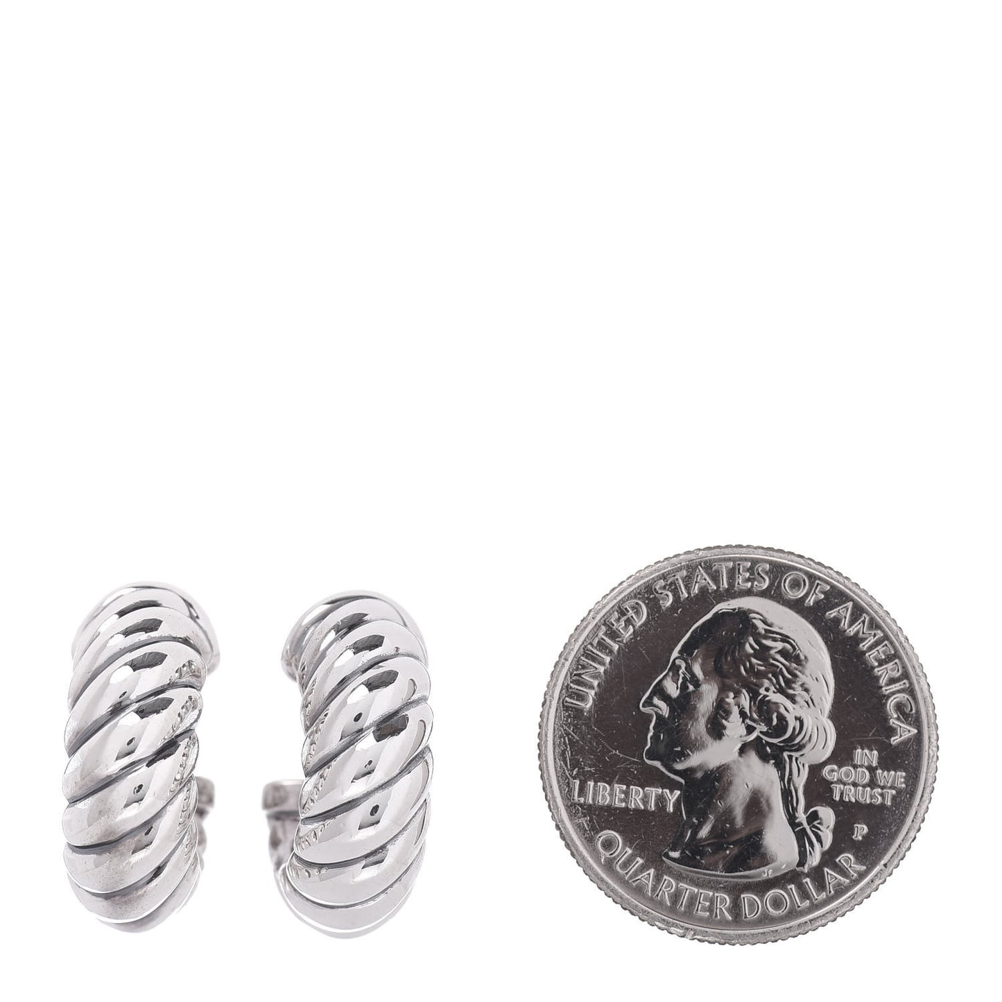 Sterling Silver Sculpted Cable Classics Hoop Earrings