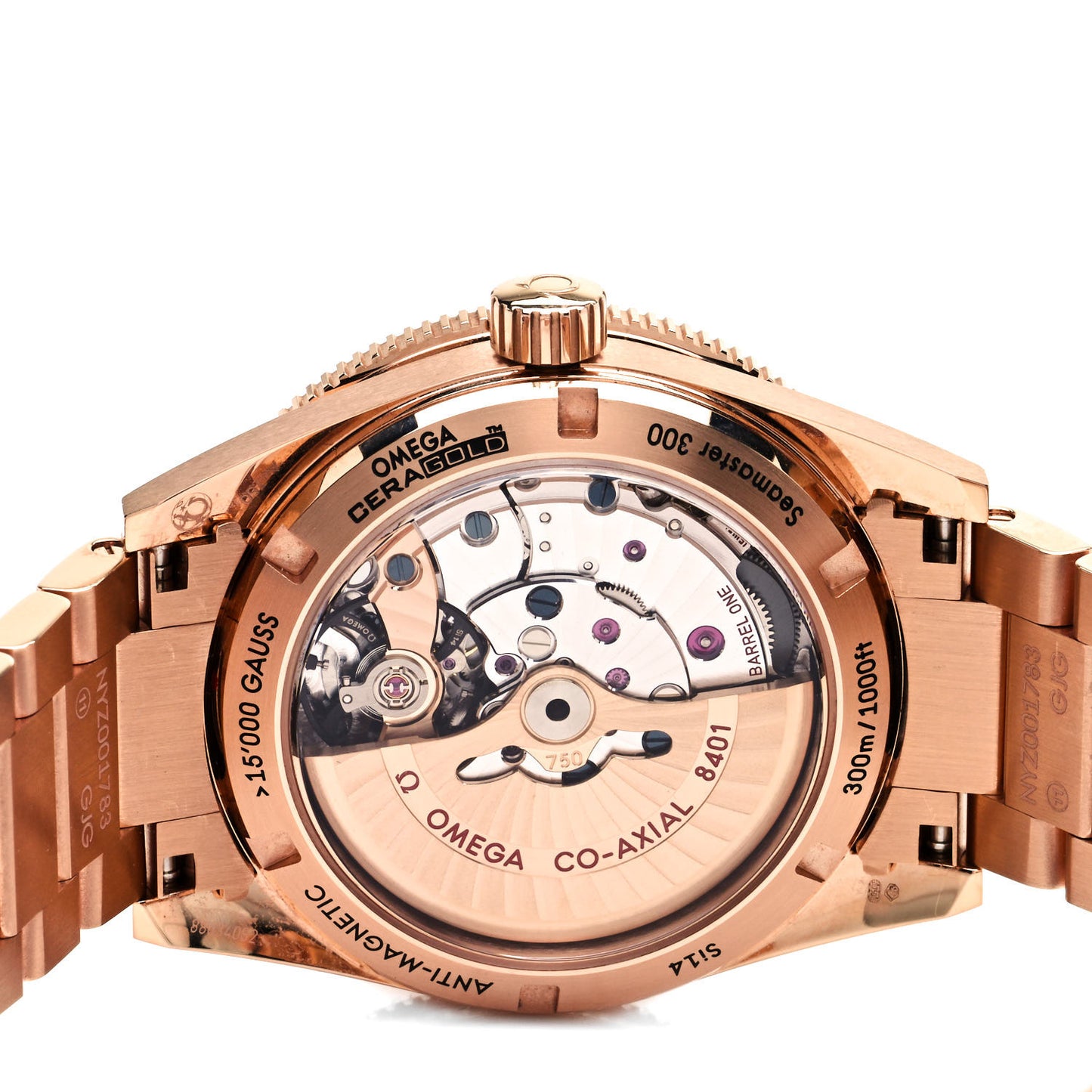 18K Sedna Gold 41mm Seamaster Professional 300 Automatic Watch Black 233.60.41.21.01.001