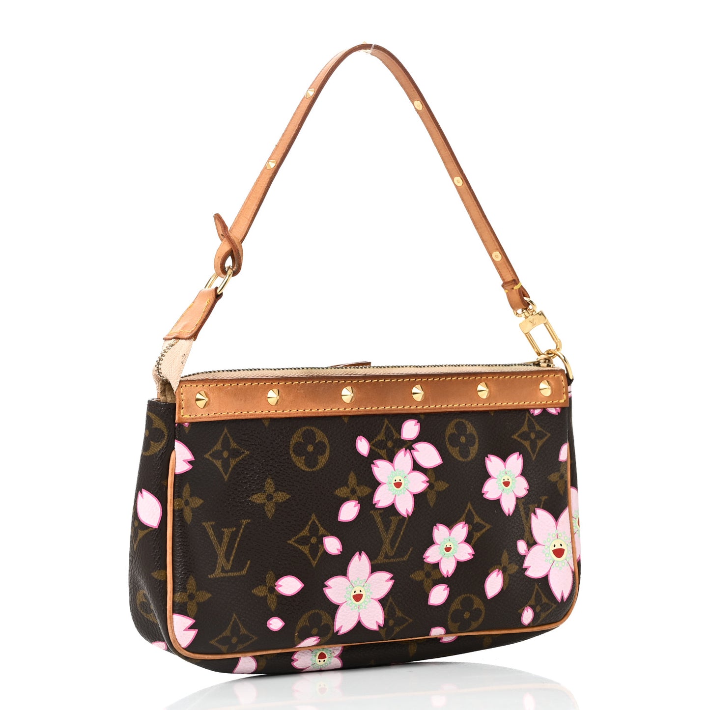 Monogram Cherry Blossom Pochette Accessories Brown