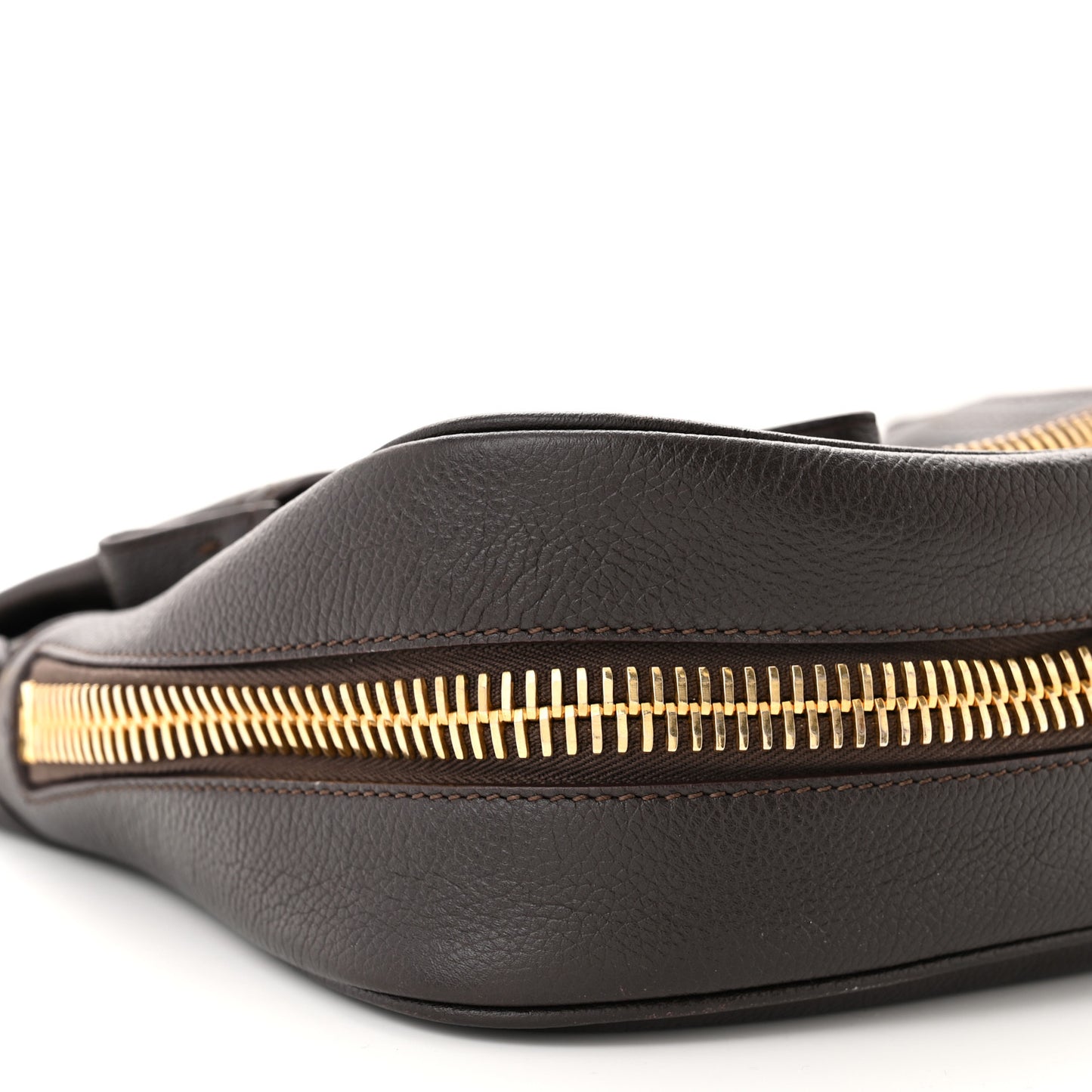 Grained Calfskin Medium Jennifer Crossbody Bag Brown