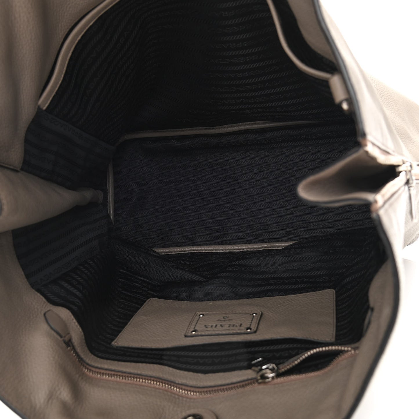 Vitello Daino Side Zip Tote Argilla