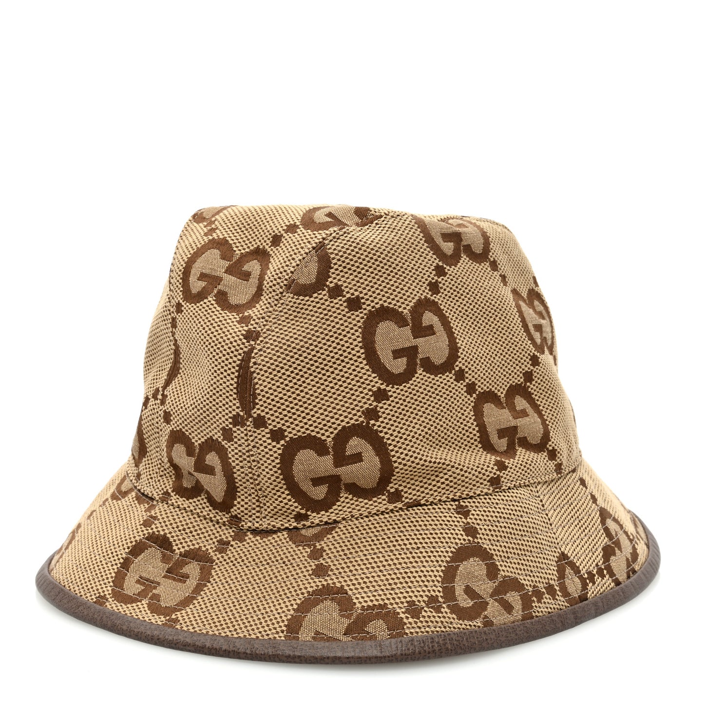 Monogram Jumbo GG Bucket Hat XL Camel Ebony New Acero