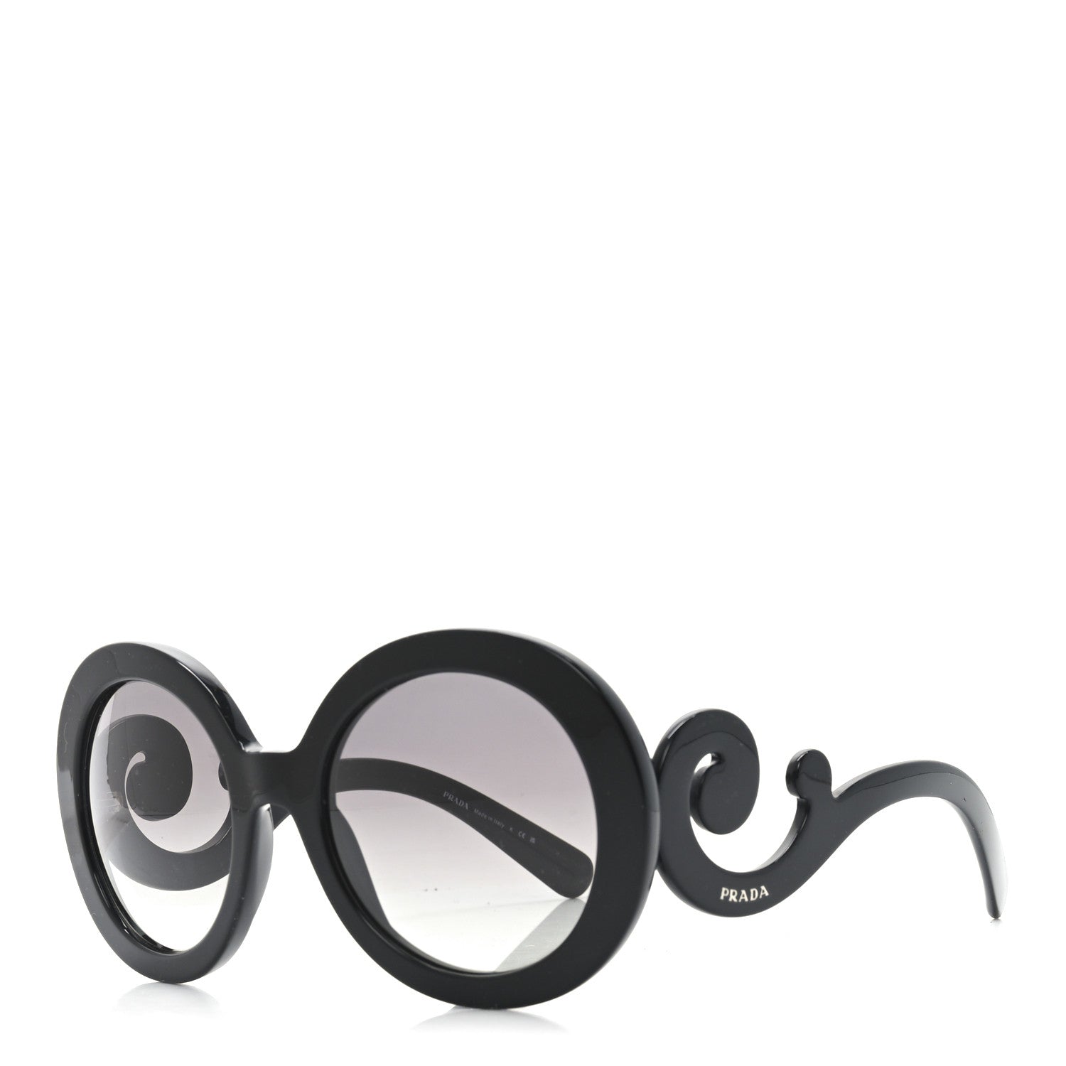 Prada Baroque Sunglasses SPR 27N Black 1724481 – FASHIONPHILE