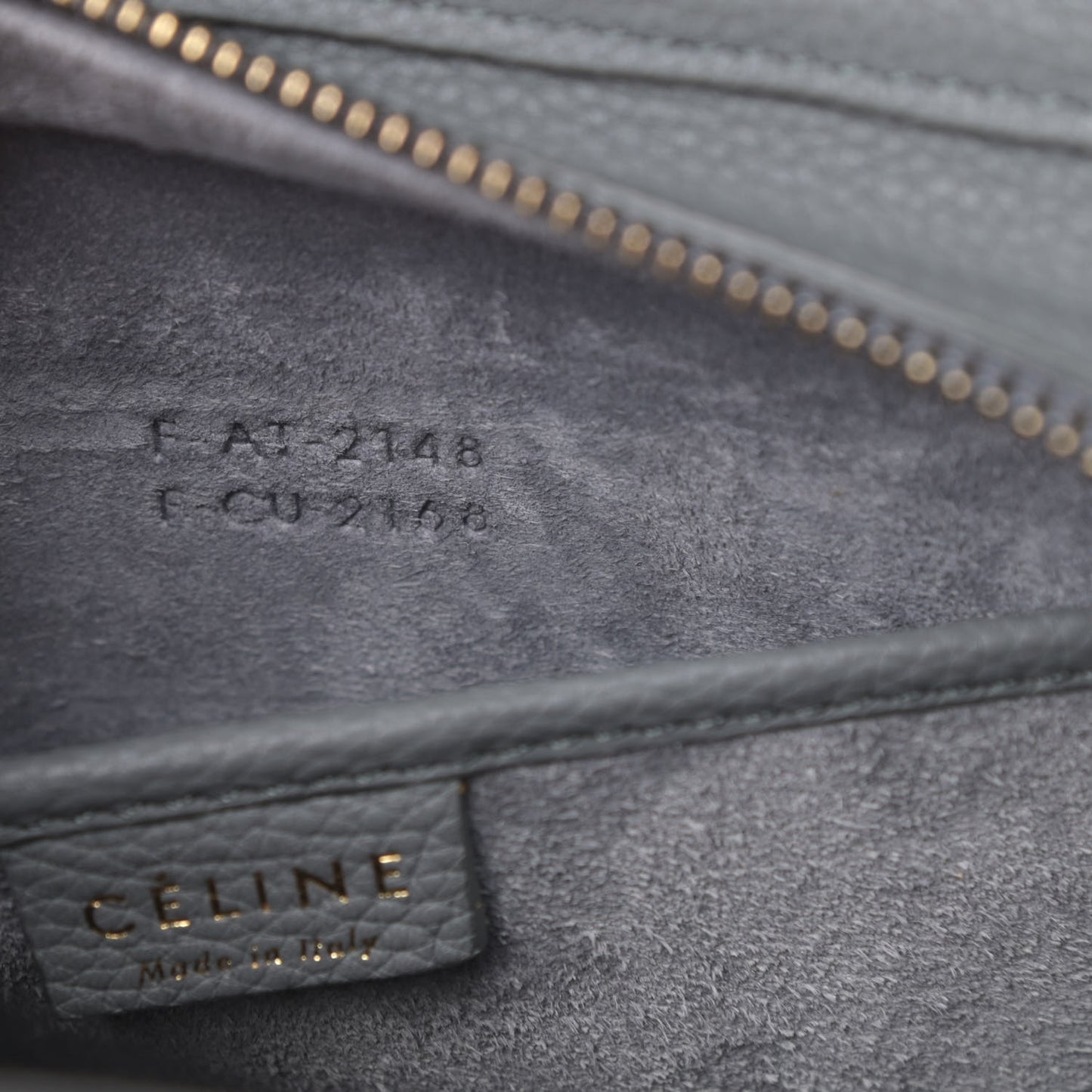 Drummed Calfskin Nano Luggage Kohl