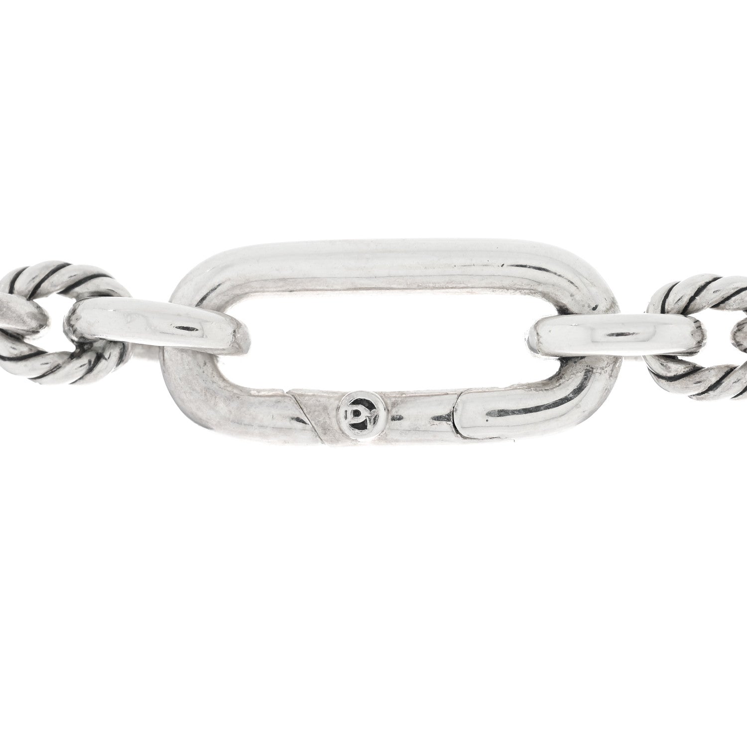 David Yurman Sterling Silver Diamond Small Lexington Chain Necklace 4 of 6