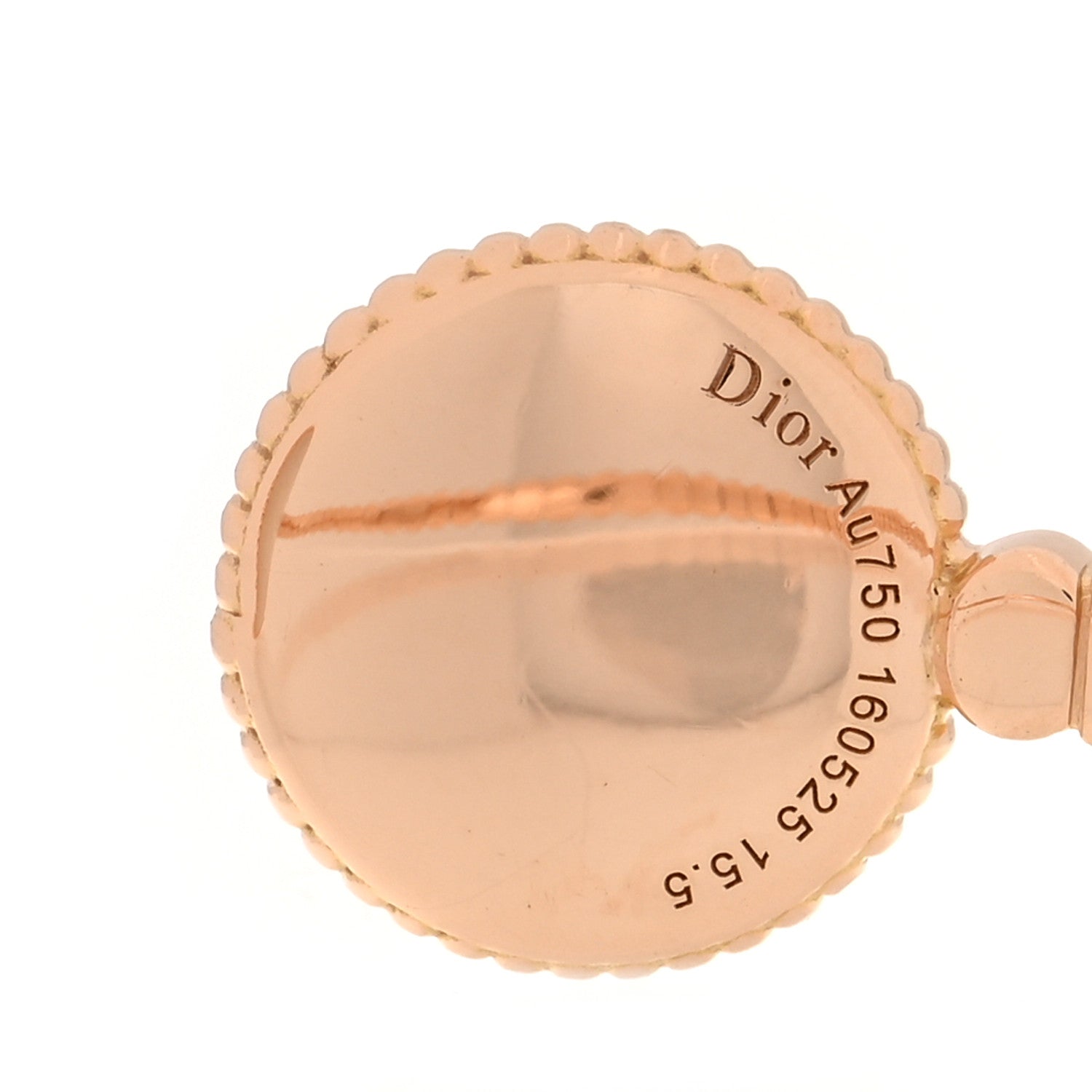 Christian Dior 18K Rose Gold Diamond Pink Opal Mother of Pearl Rose Des Vents Cuff Bracelet 3 of 3