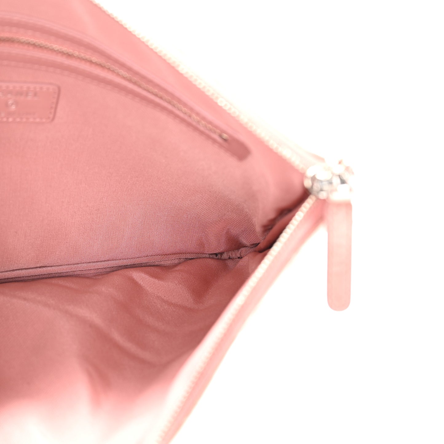 Ombre Patent Calfskin Quilted Medium Cosmetic Case Pink White