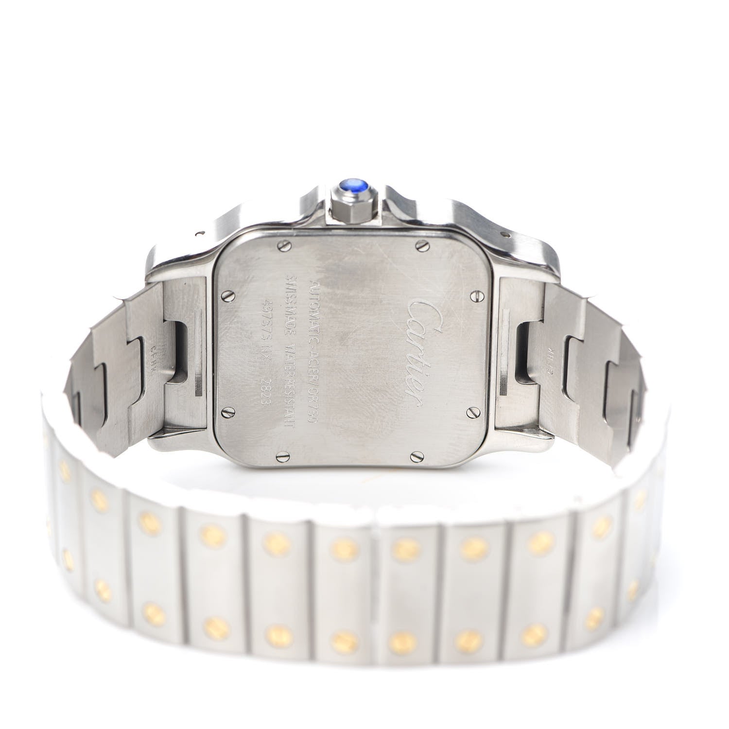 Cartier Stainless Steel 18K Yellow Gold 32mm Santos De Cartier Galbee Automatic Watch 4 of 6