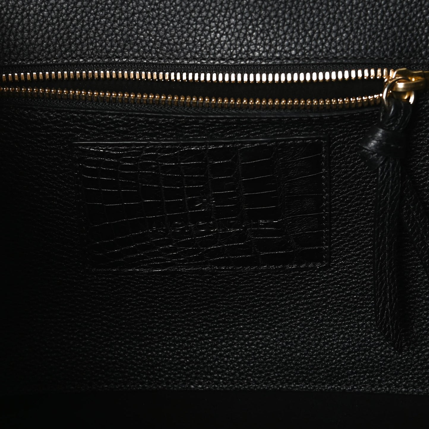 Calfskin Crocodile Cristie Satchel Black
