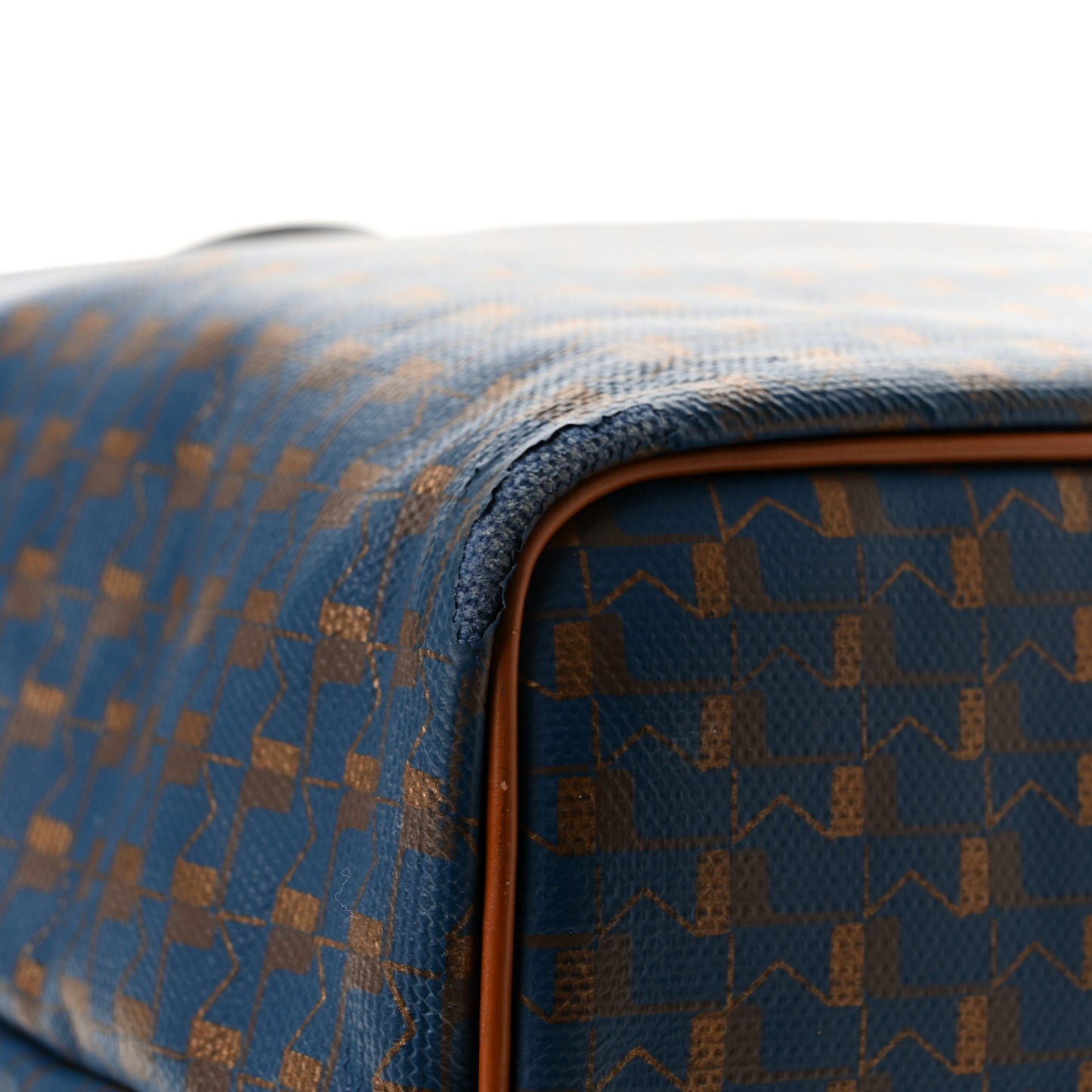 Grained Calfskin Canvas 1920 Oh! Tote Ruban Duo MM Indigo Bronze Cognac
