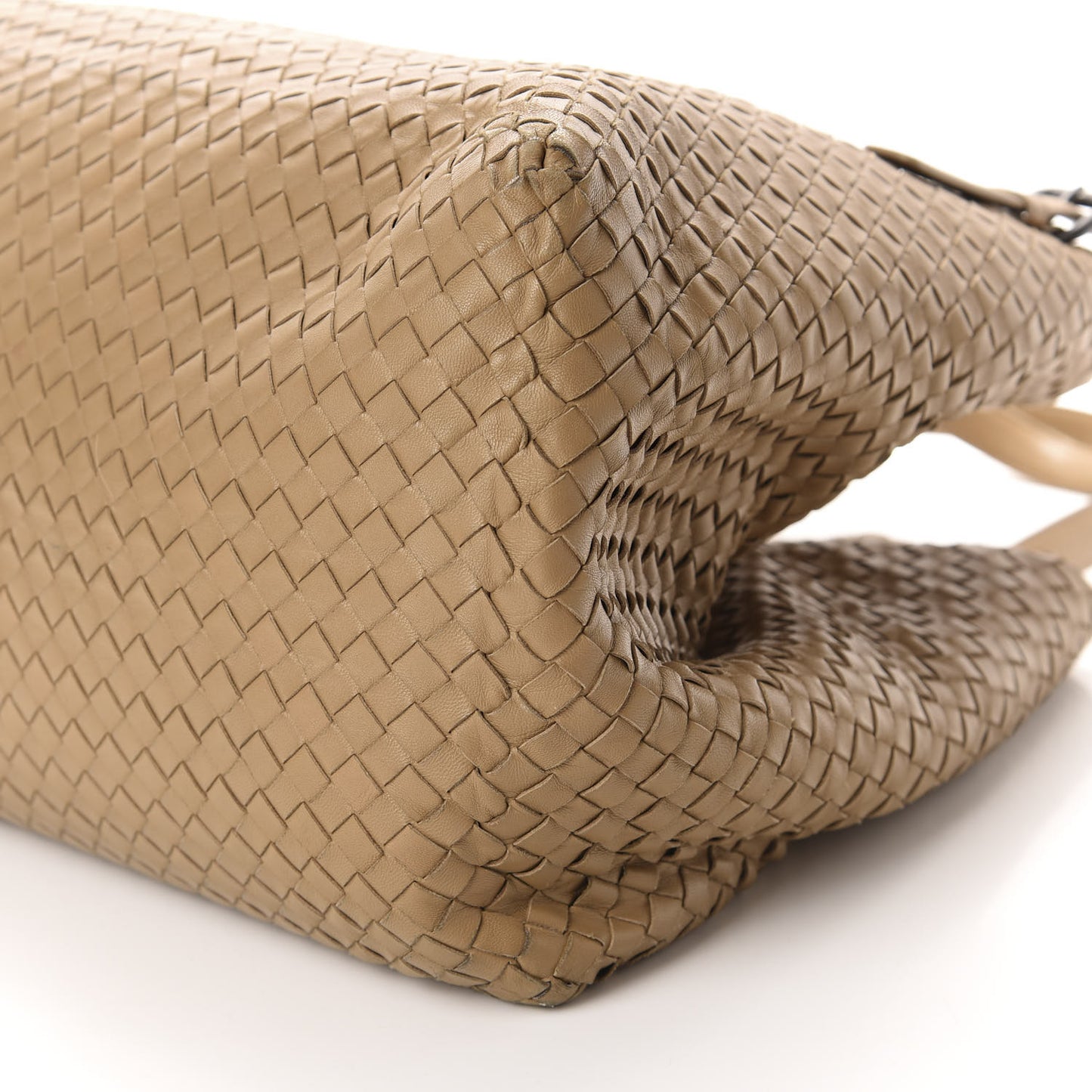 Nappa Intrecciato Large Seamless Tote Camel