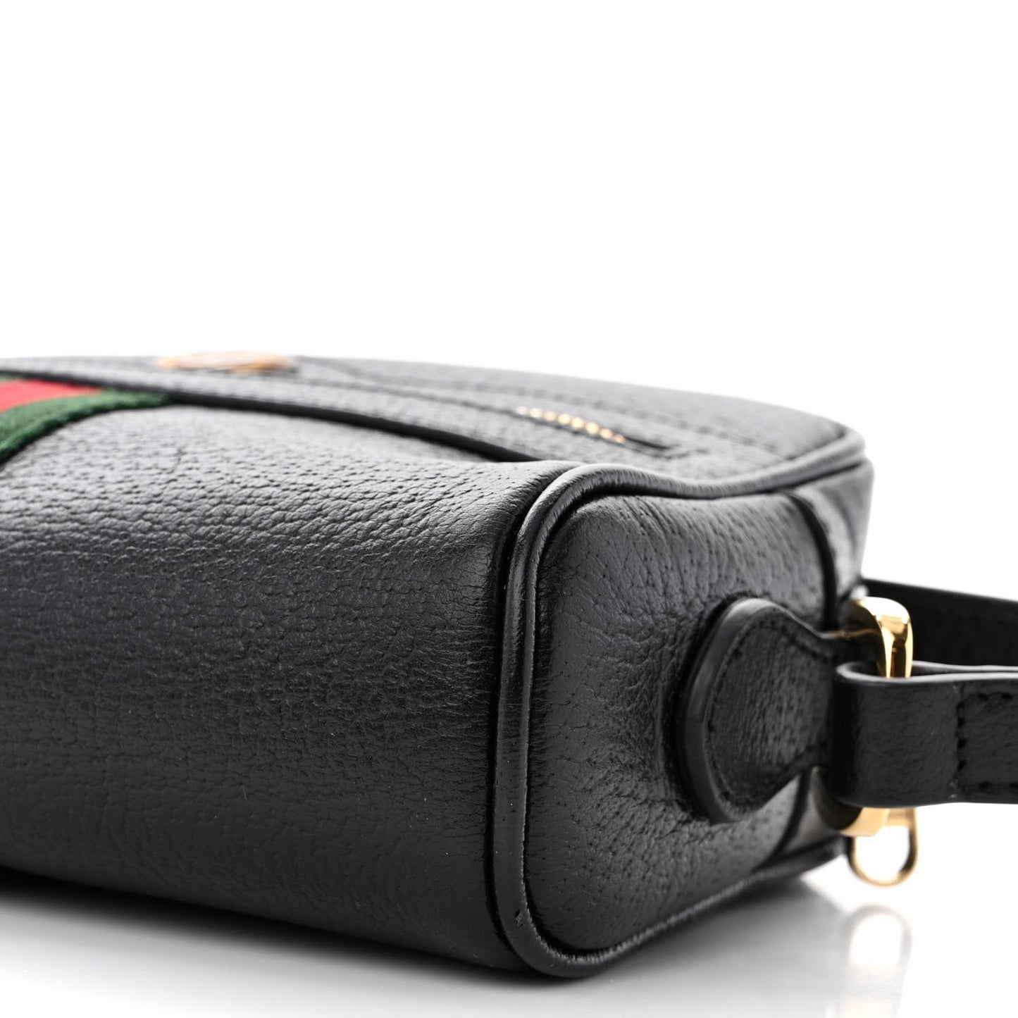 Calfskin Web Mini Ophidia Shoulder Bag Black