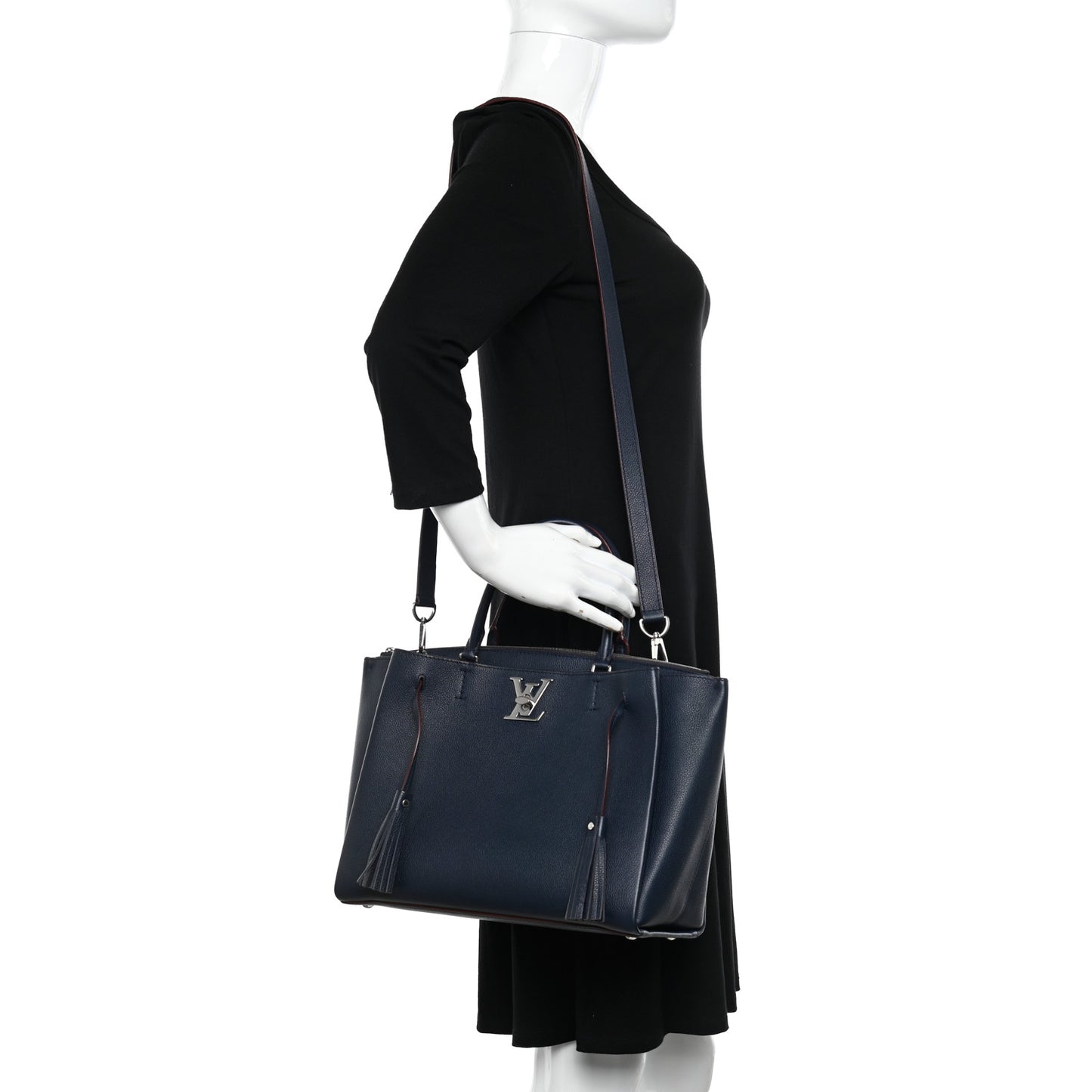 Calfskin Lockmeto Marine Rouge