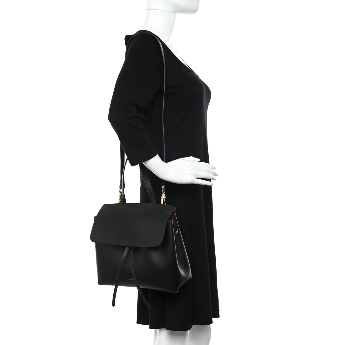 Calfskin Mini Lady Bag Black Flamma