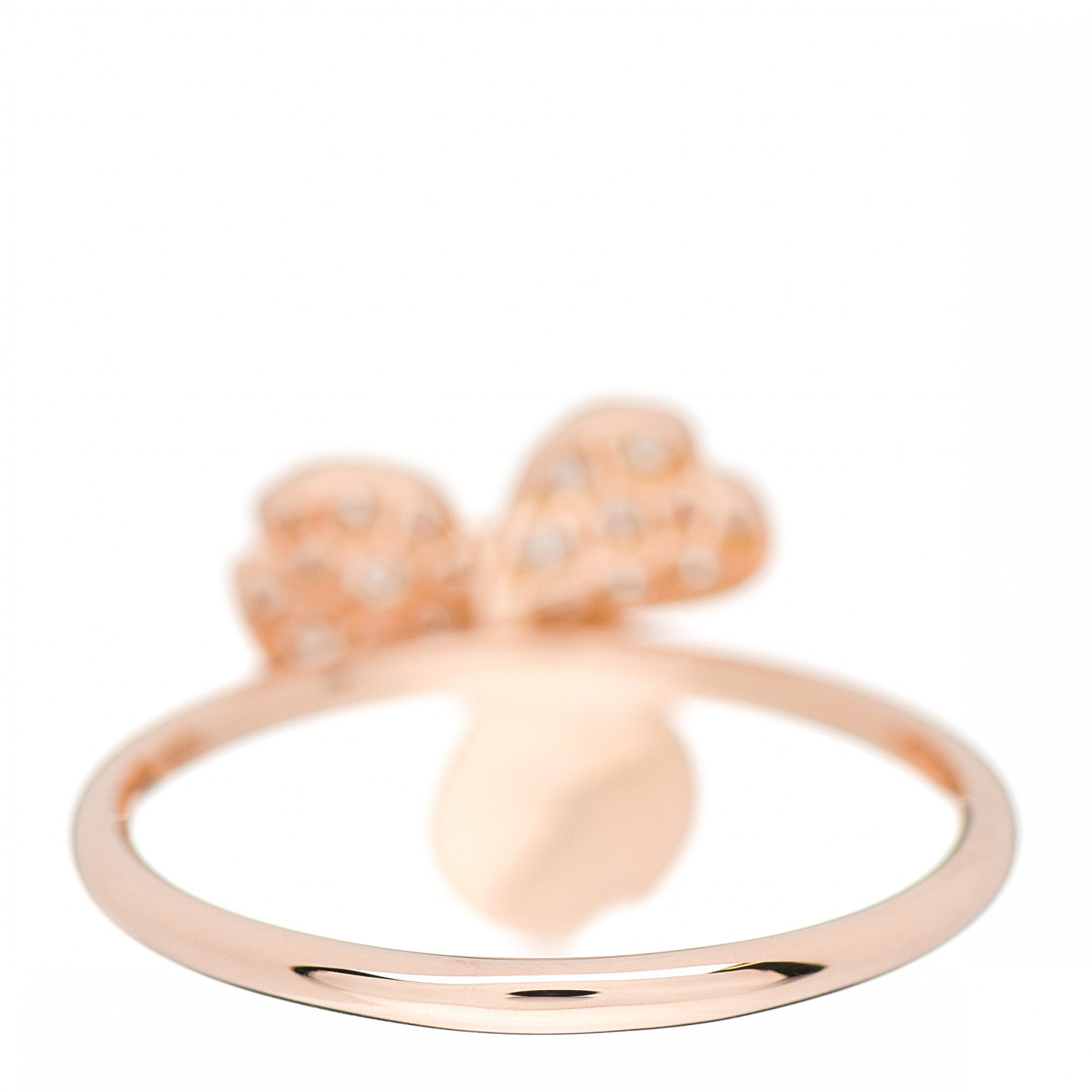 Tiffany 18K Rose Gold Diamond Paper Flowers Ring 54 7 3 of 4