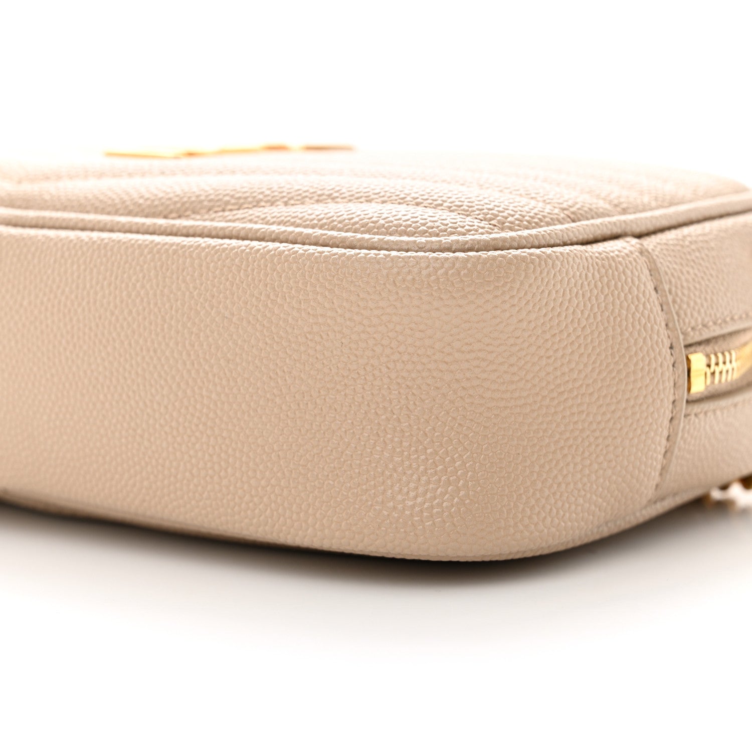 Saint Laurent Grain De Poudre Matelasse Monogram Mini Lou Camera Bag Dark Beige 10 of 11