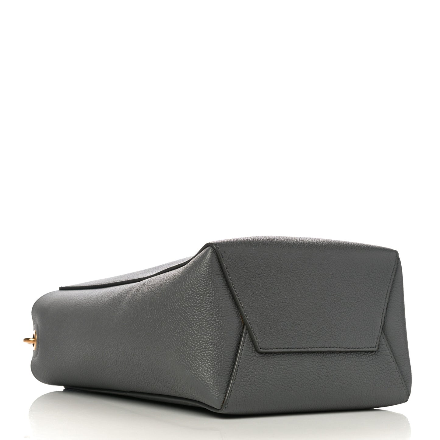 Soft Grained Calfskin Small Sangle Bucket Bag Grey
