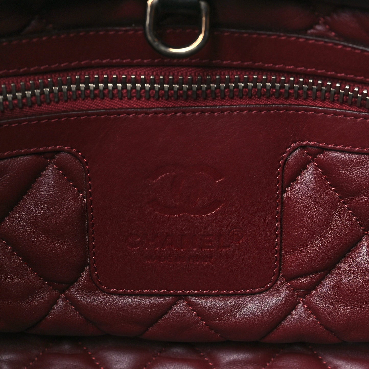 Lambskin Quilted Small Coco Cocoon Reversible Tote Black