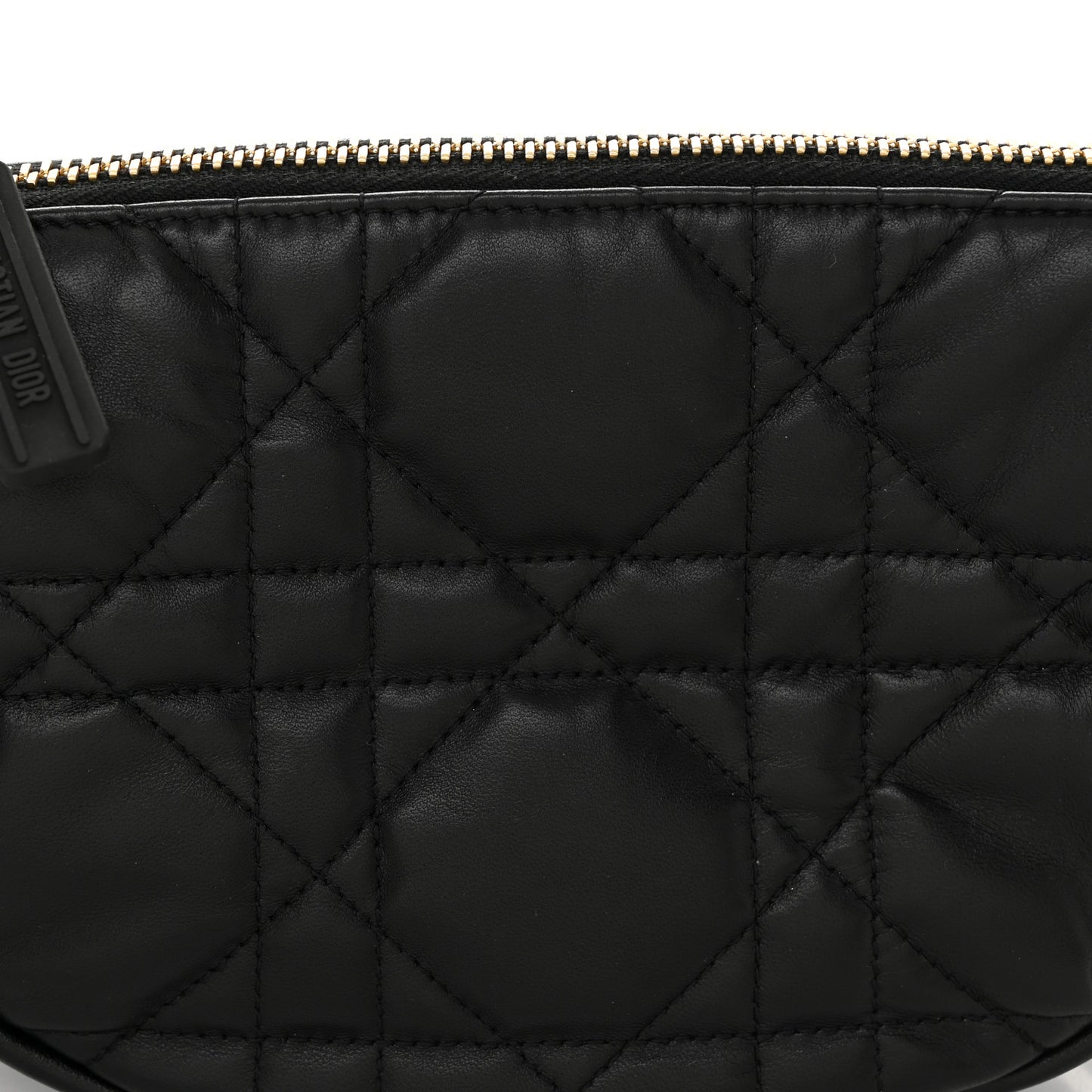 Lambskin Cannage Small Dior Vibe Hobo Bag Black