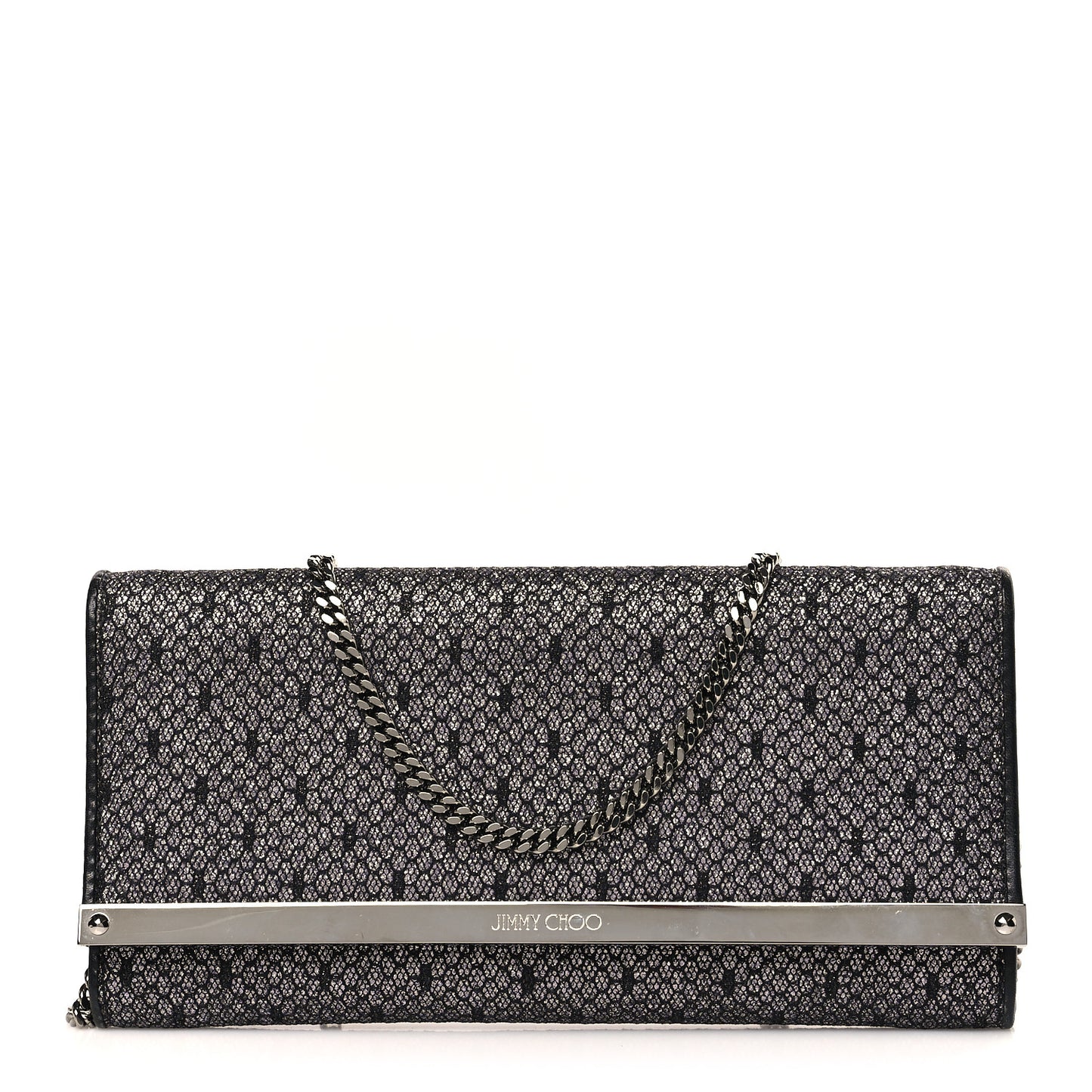Glitter Milla Wallet on Chain Black Anthracite