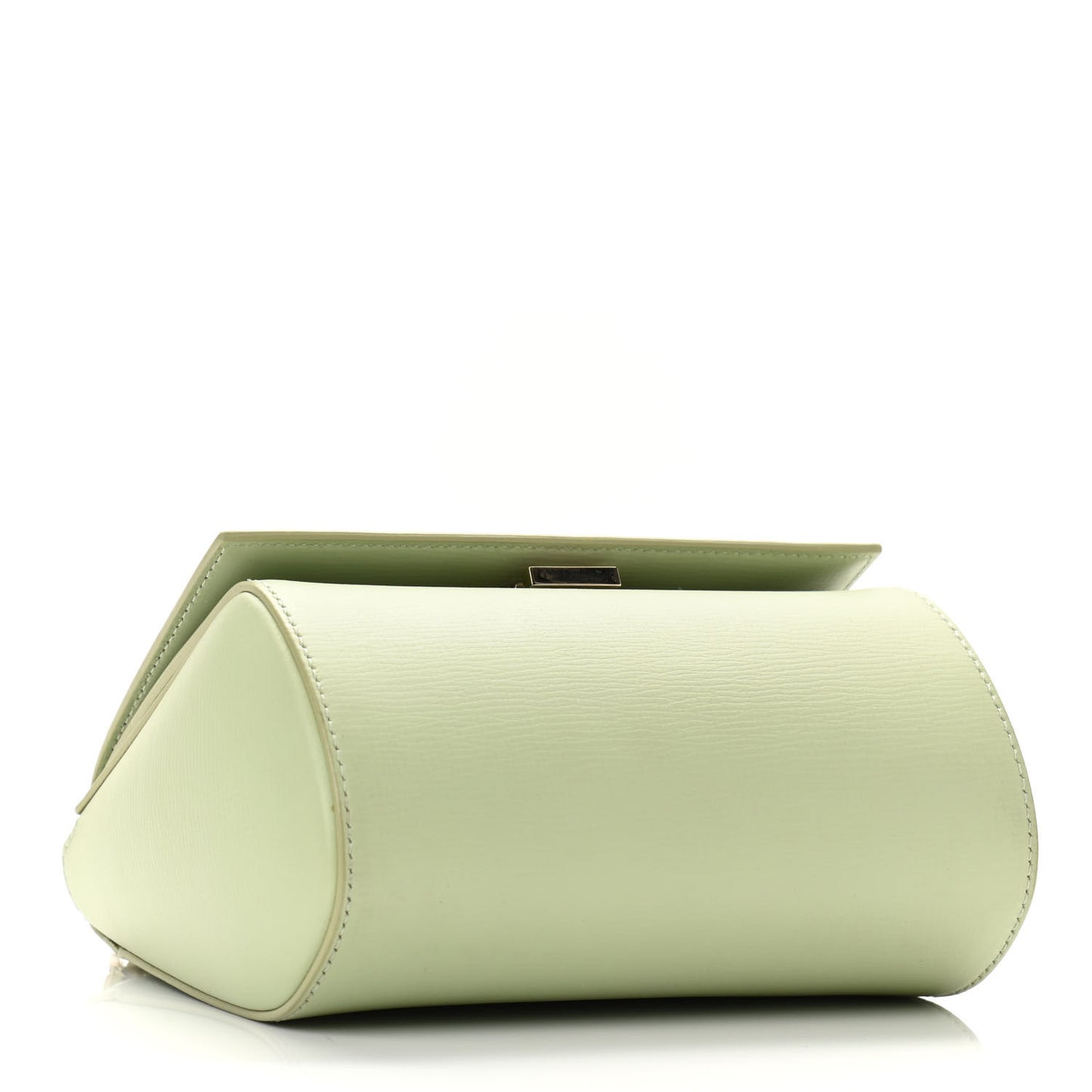 Textured Calfskin Mini Pandora Box Chain Crossbody Bag Aqua Green