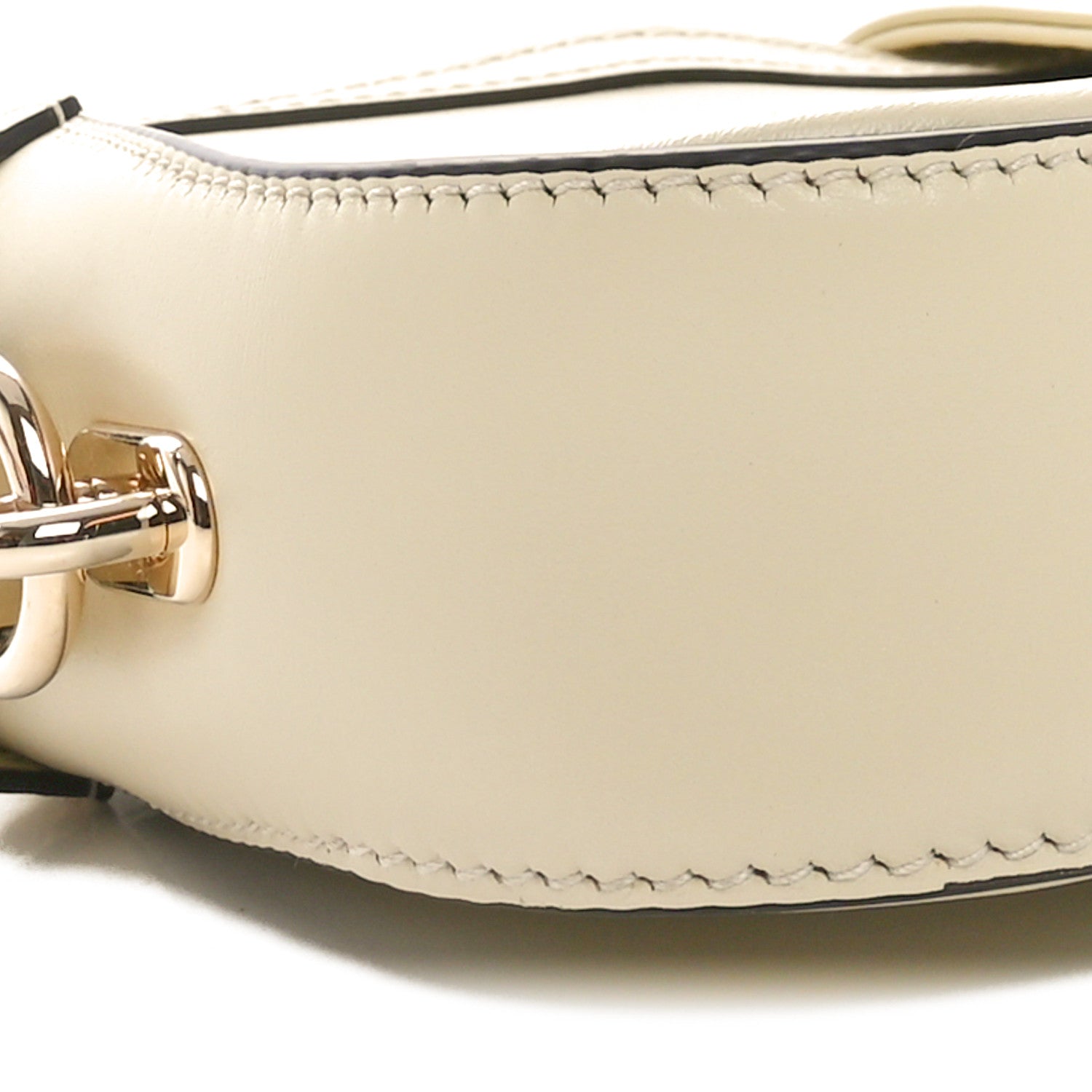 Gucci Calfskin Mini Moon Side Shoulder Bag Ivory 9 of 10