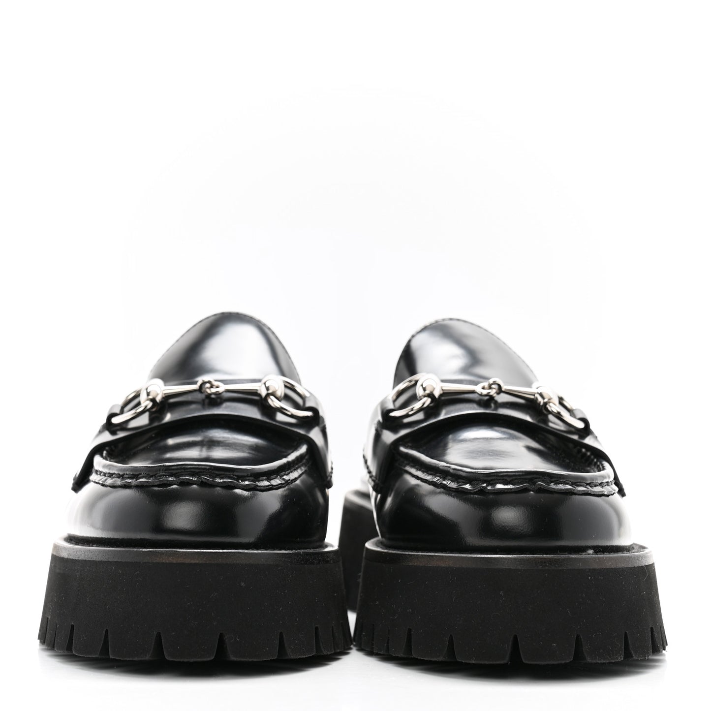 Magnum Calfskin Womens Horsebit Platform Mules 37.5 Black