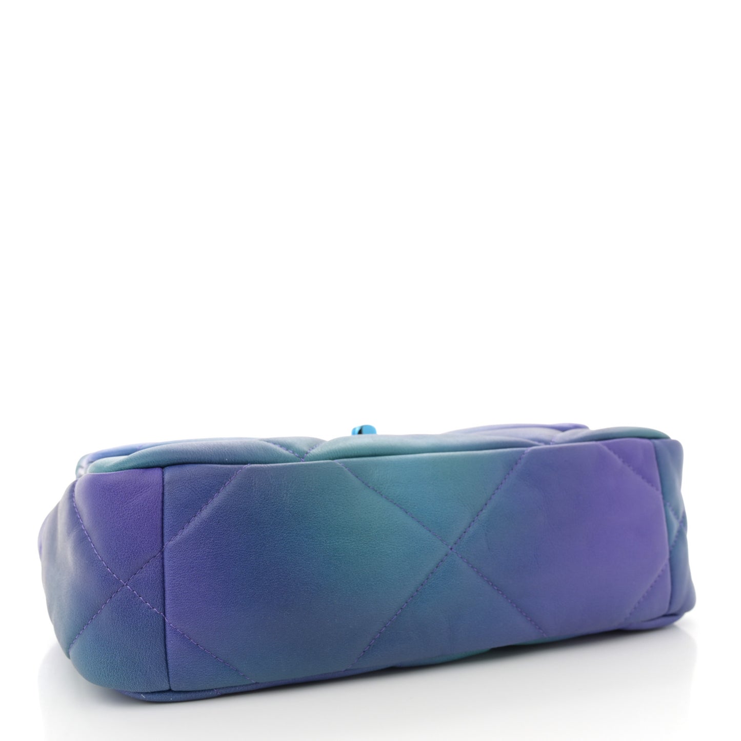 Tie Dye Calfskin Quilted Medium Chanel 19 Flap Blue Purple