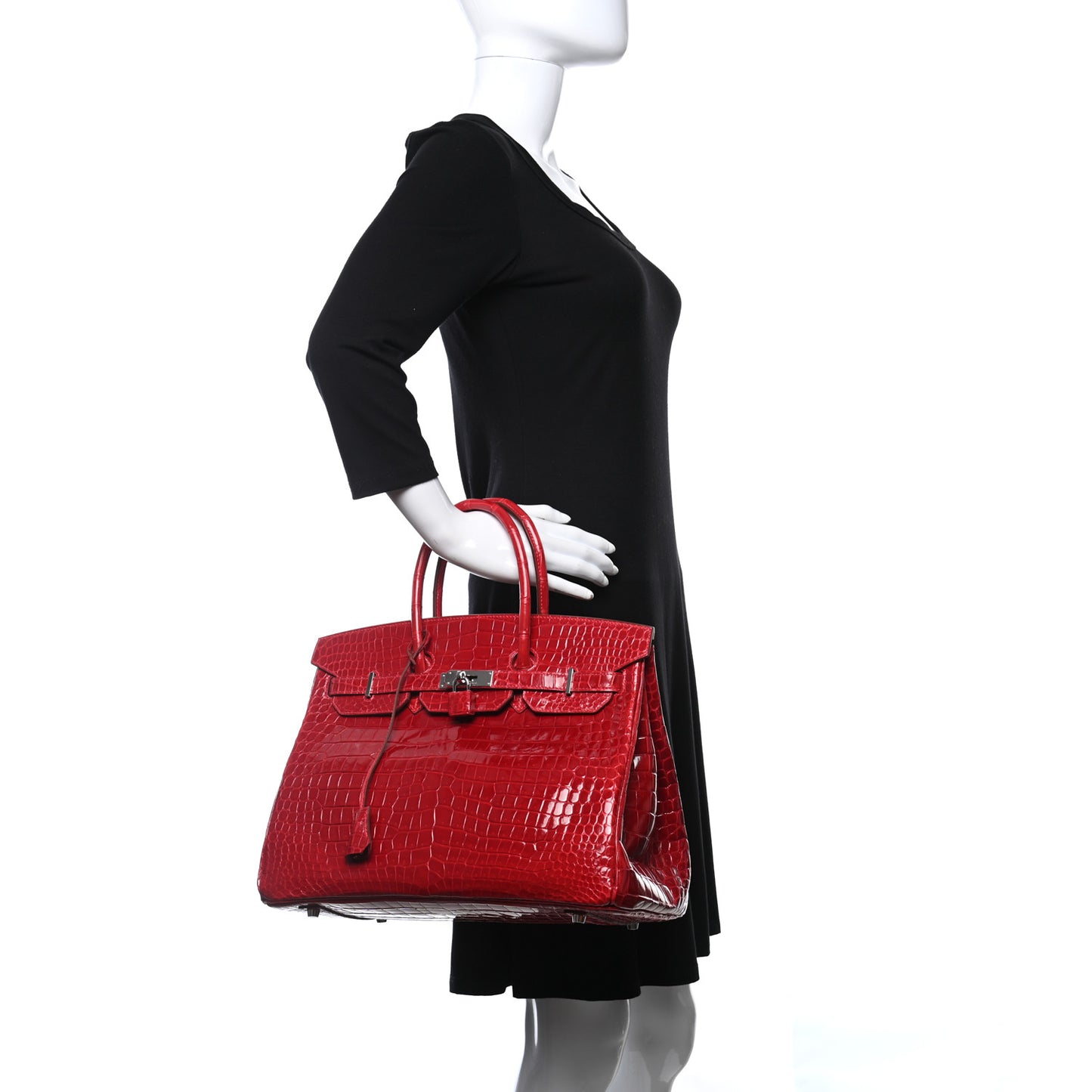 Shiny Porosus Crocodile Birkin 35 Braise