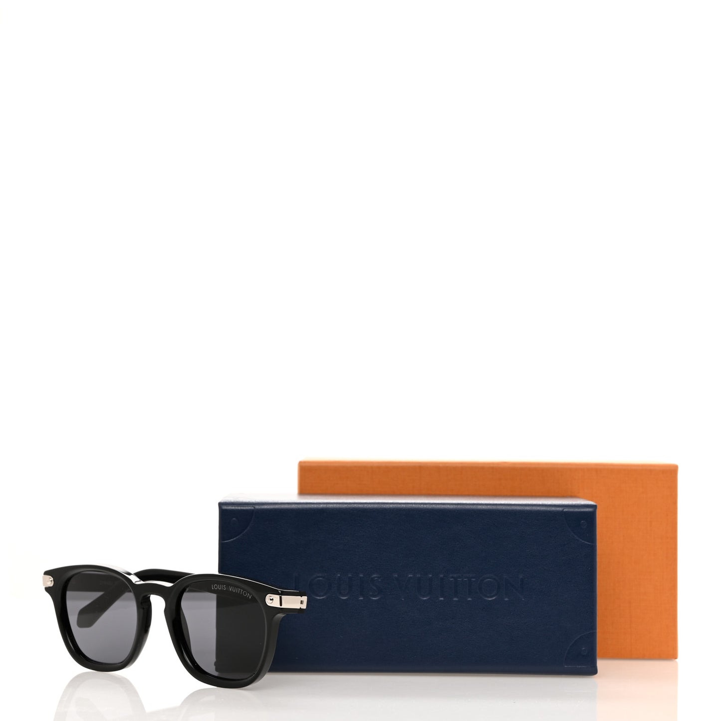 Acetate LV Signature Square Round Z1963U Sunglasses Black