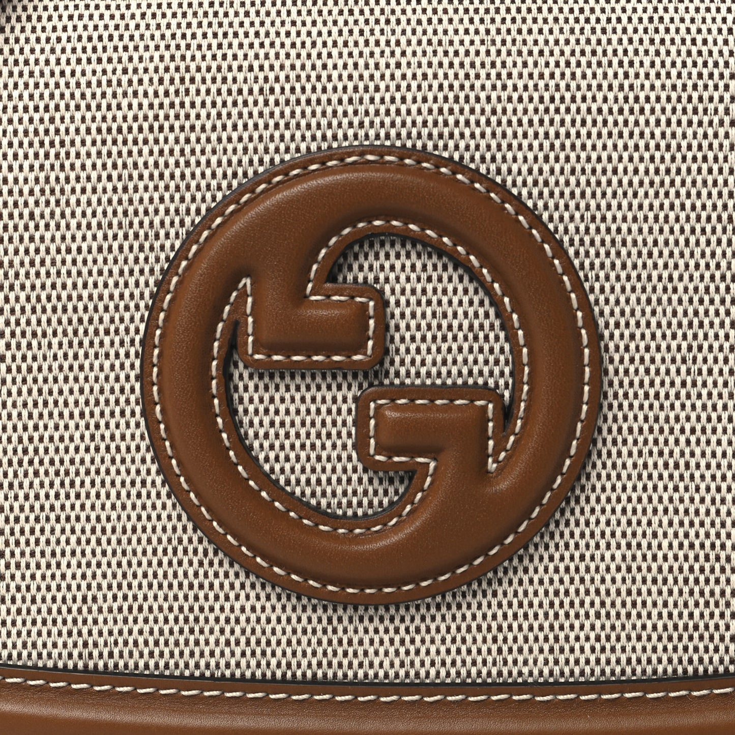 Canvas Medium Blondie Top Handle Bag Brown