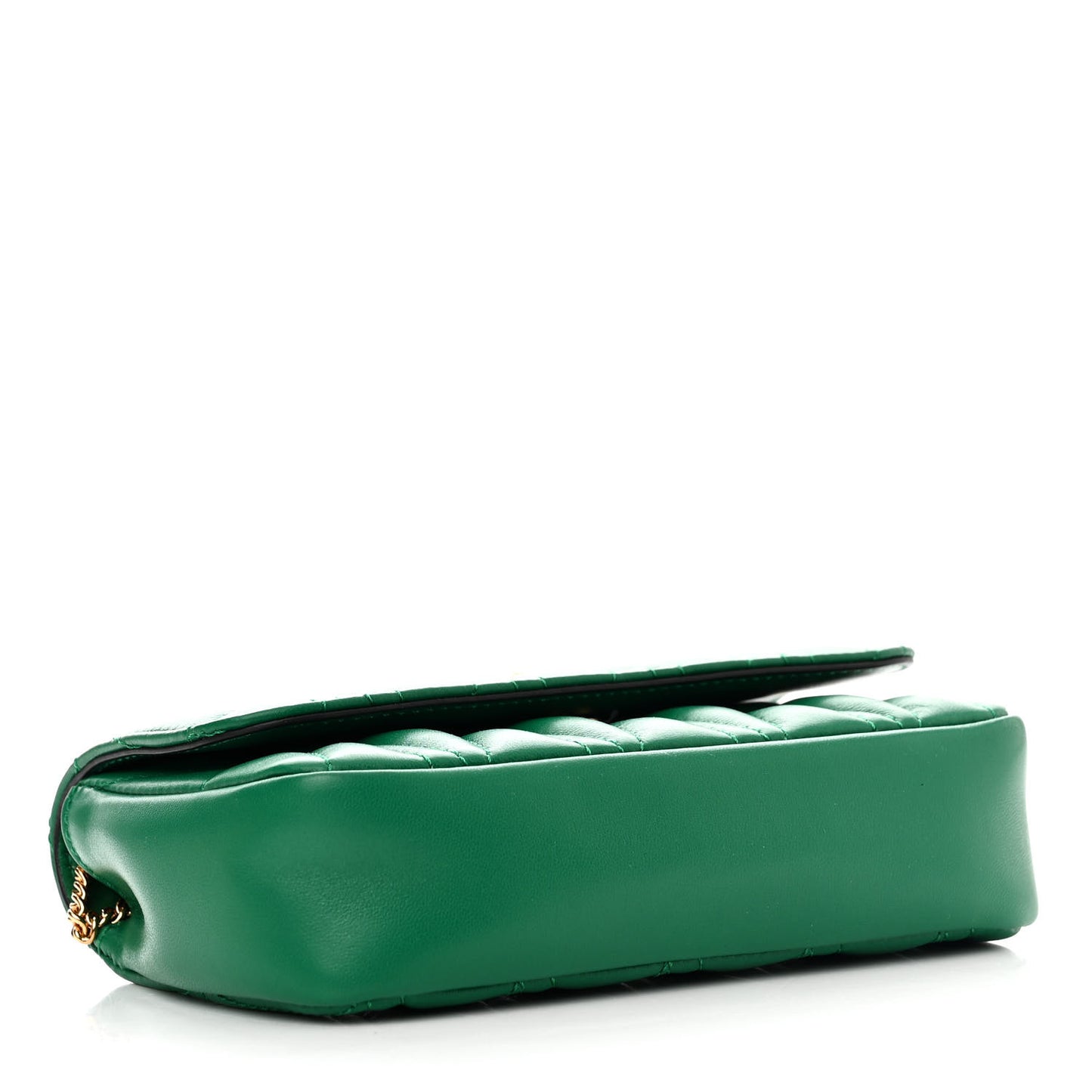 Nappa Quilted Virtus Evening Bag Green