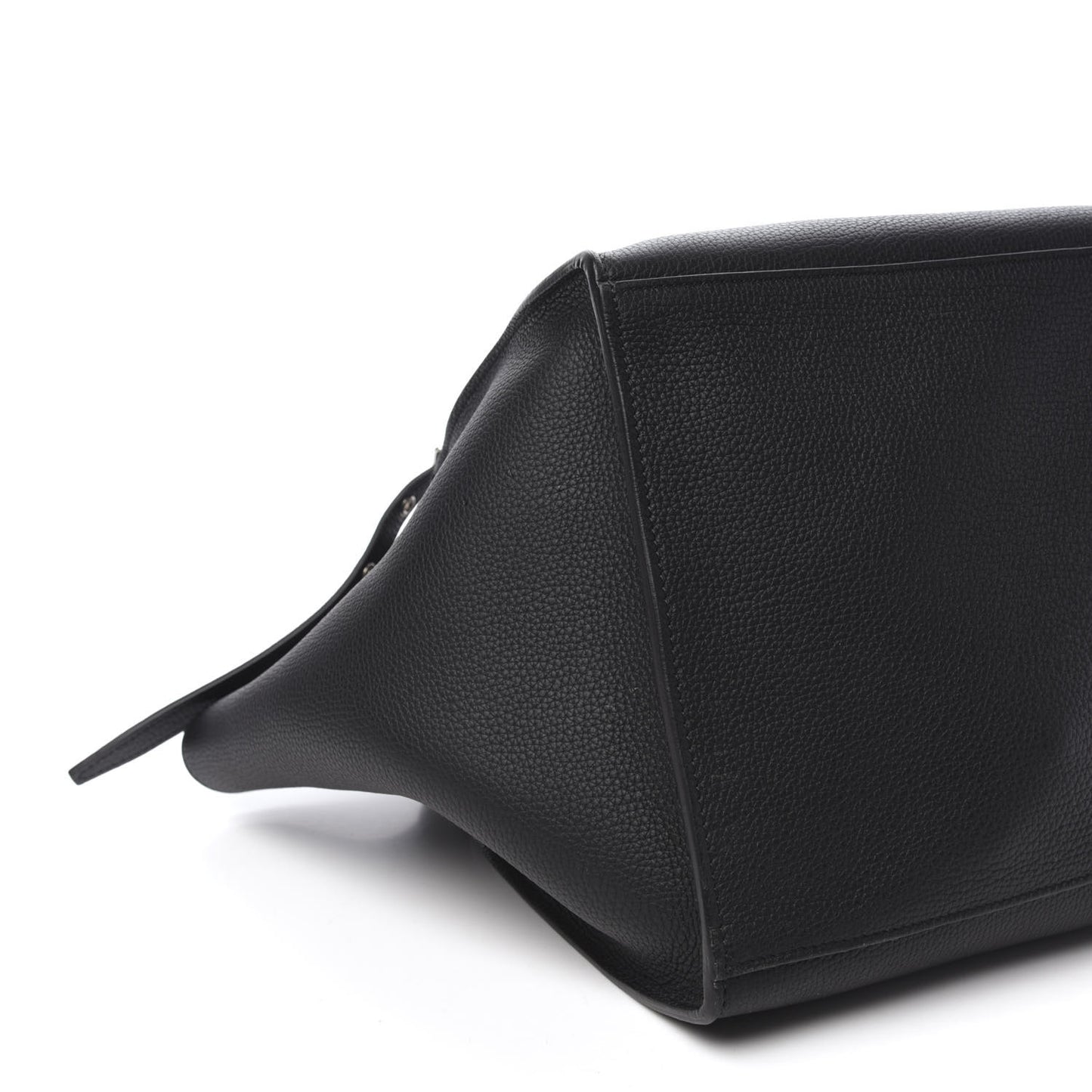 Supple Grained Calfskin Small Long Strap Big Bag Anthracite