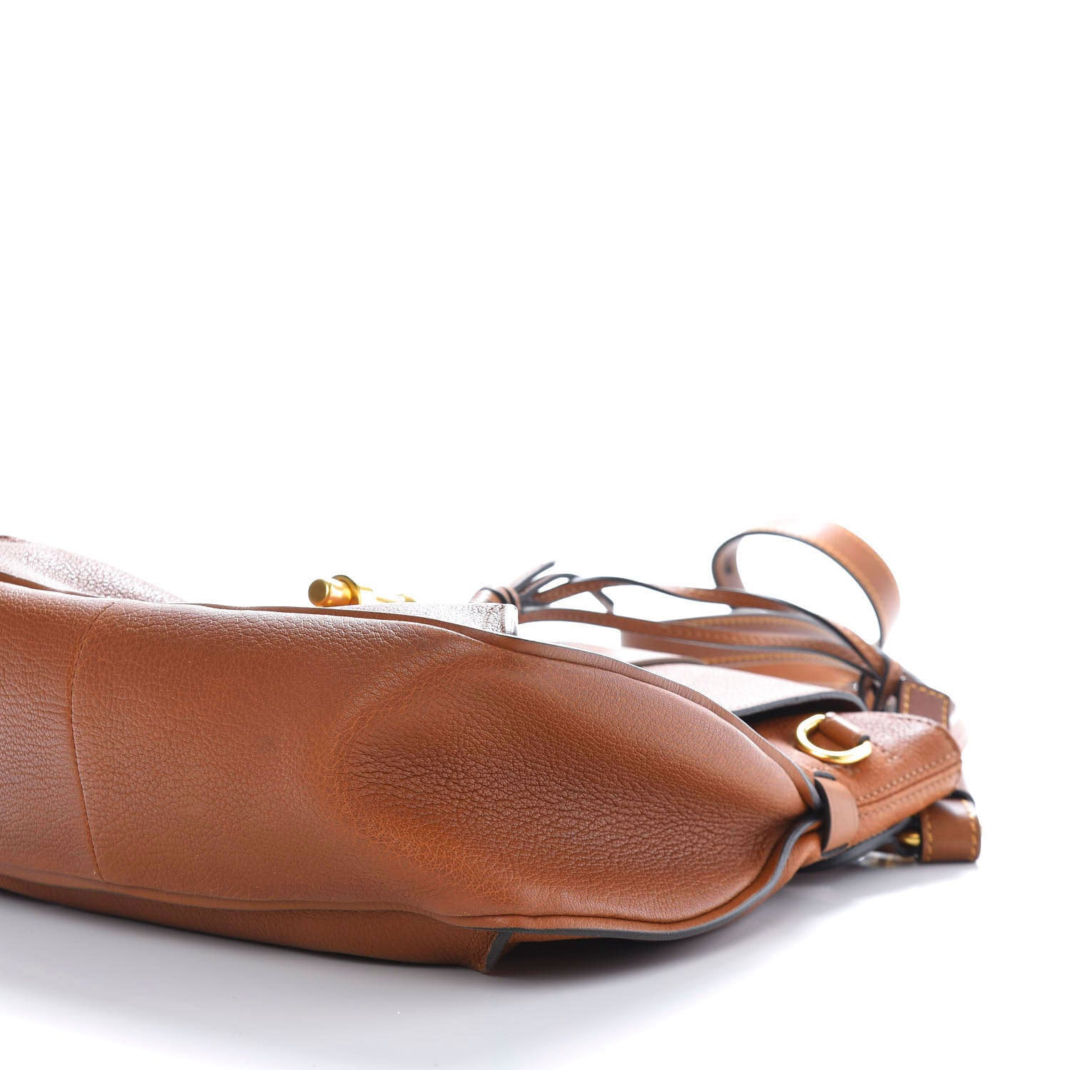 Chloe Grained Lambskin Small Lexa Shoulder Bag Mustard Brown 7 of 13